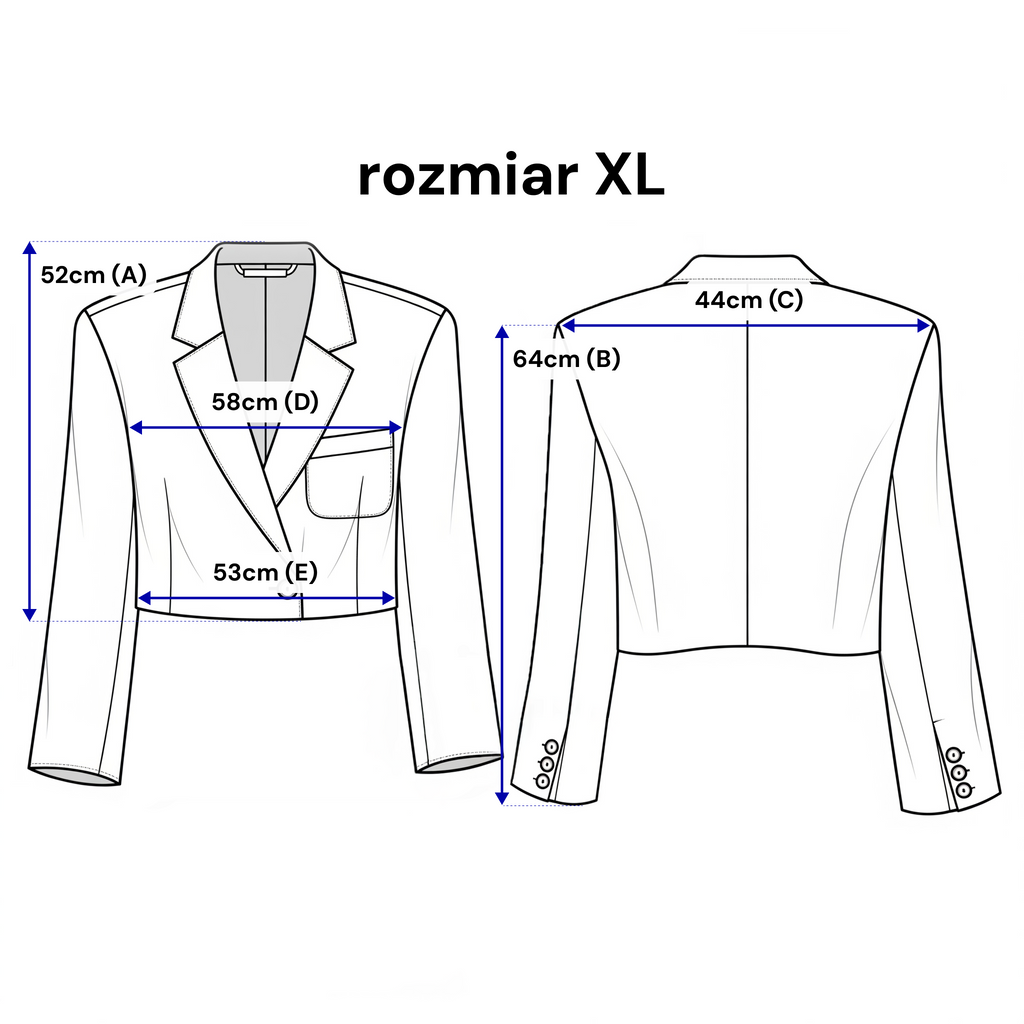 Elegancki błękitny żakiet z luźnym krojem, idealny na sezon przejściowy | Bastet | Spironik.pl