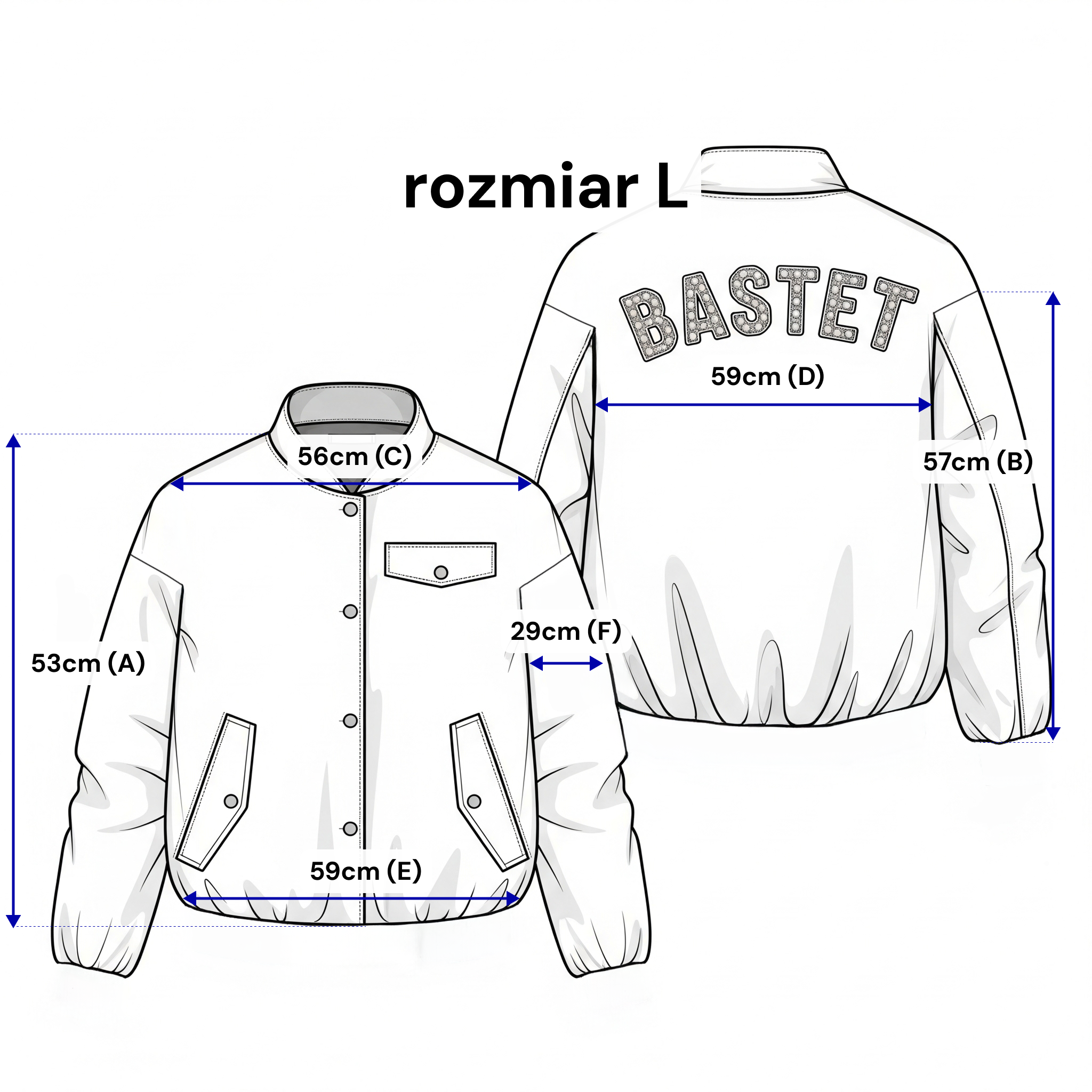 Dresová bomber bunda s logem - límec, knoflíky a podšívka. Barva Žlutá (modrý nápis)
