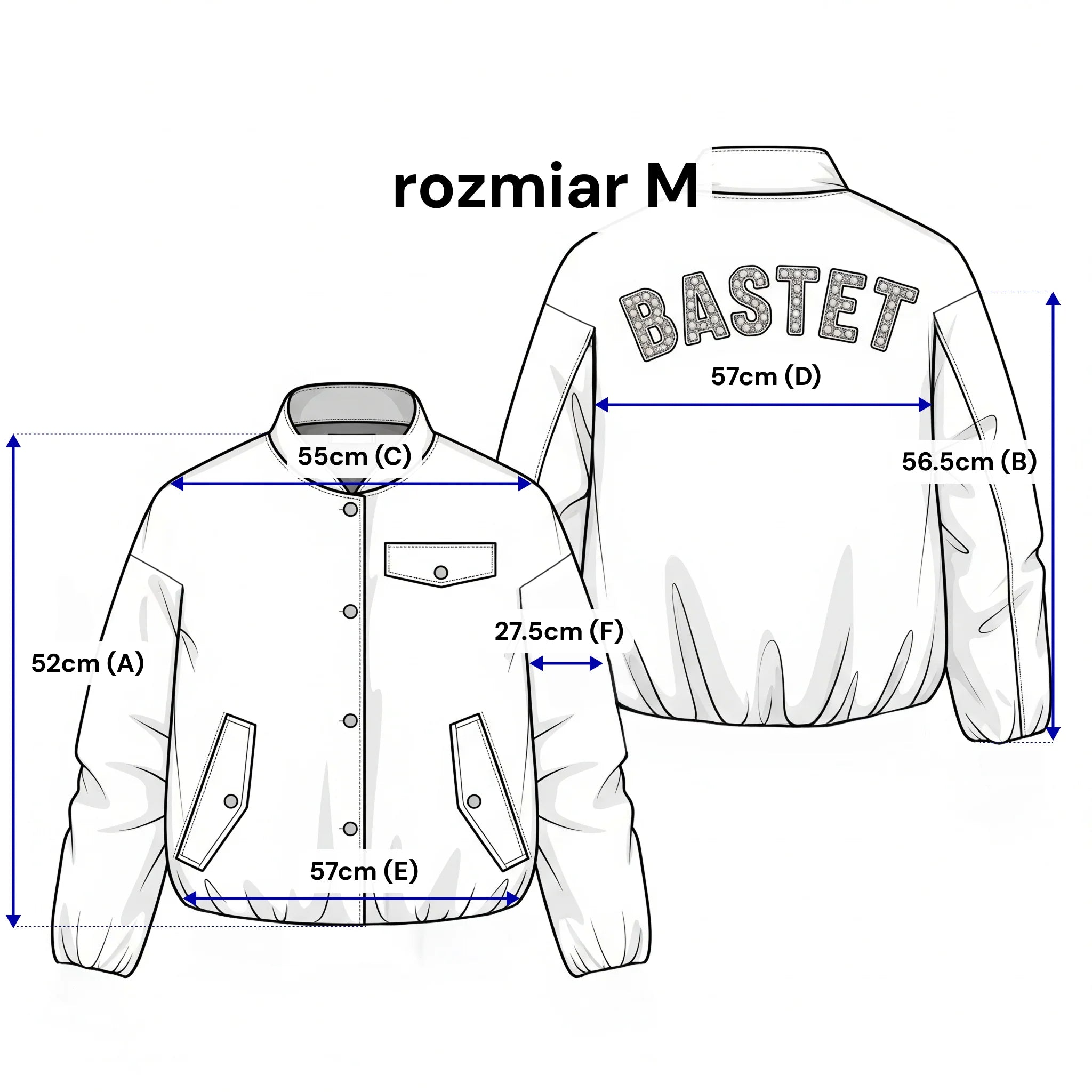 Dresová bomber bunda s logem - límec, knoflíky a podšívka. Barva Žlutá (modrý nápis)