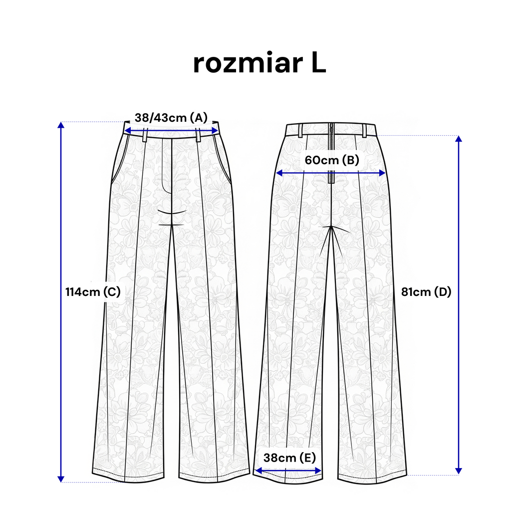 Stylowe, luźne spodnie z koronki, doskonałe na eleganckie przyjęcia i romantyczne kolacje | Bastet | Spironik.pl