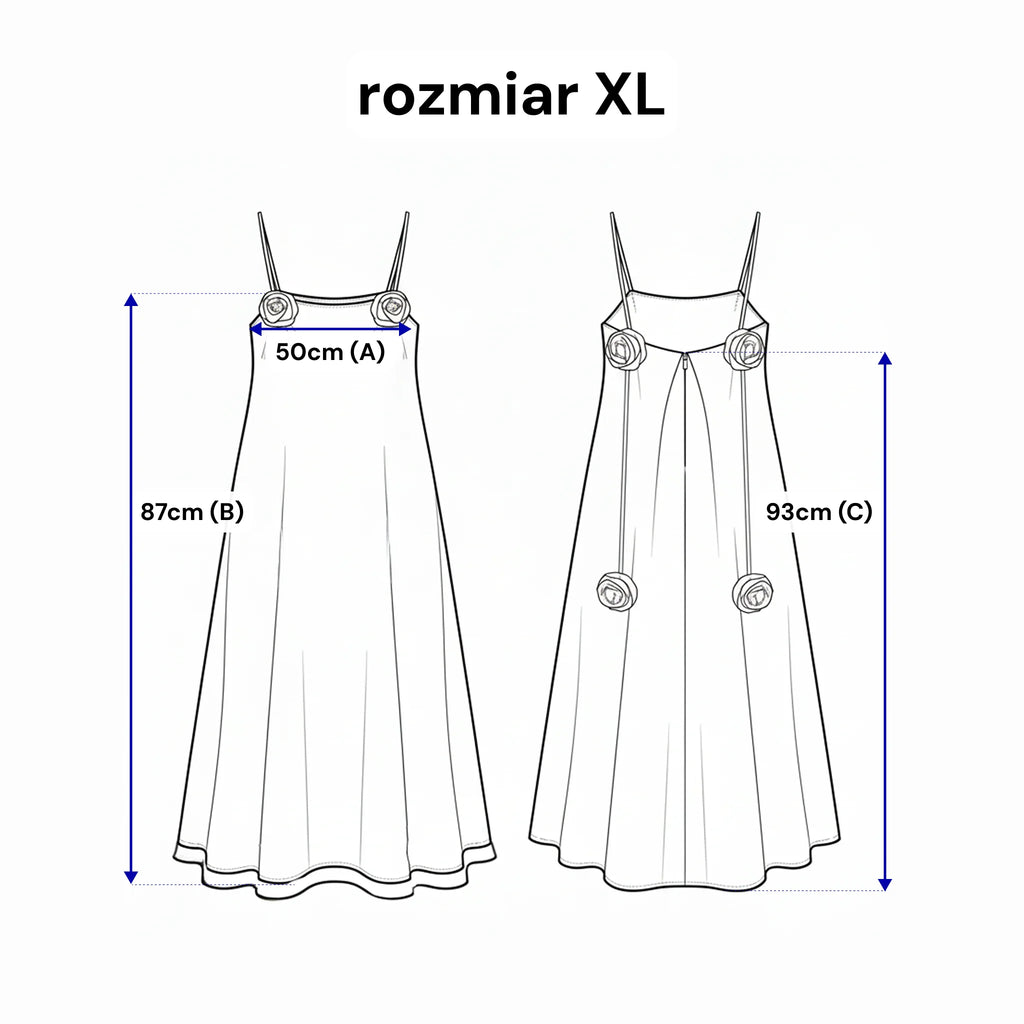 Šaty na ramínkách s růžemi - rozšířené s kontrafaldou a kapsami. Barva Bledě modrá