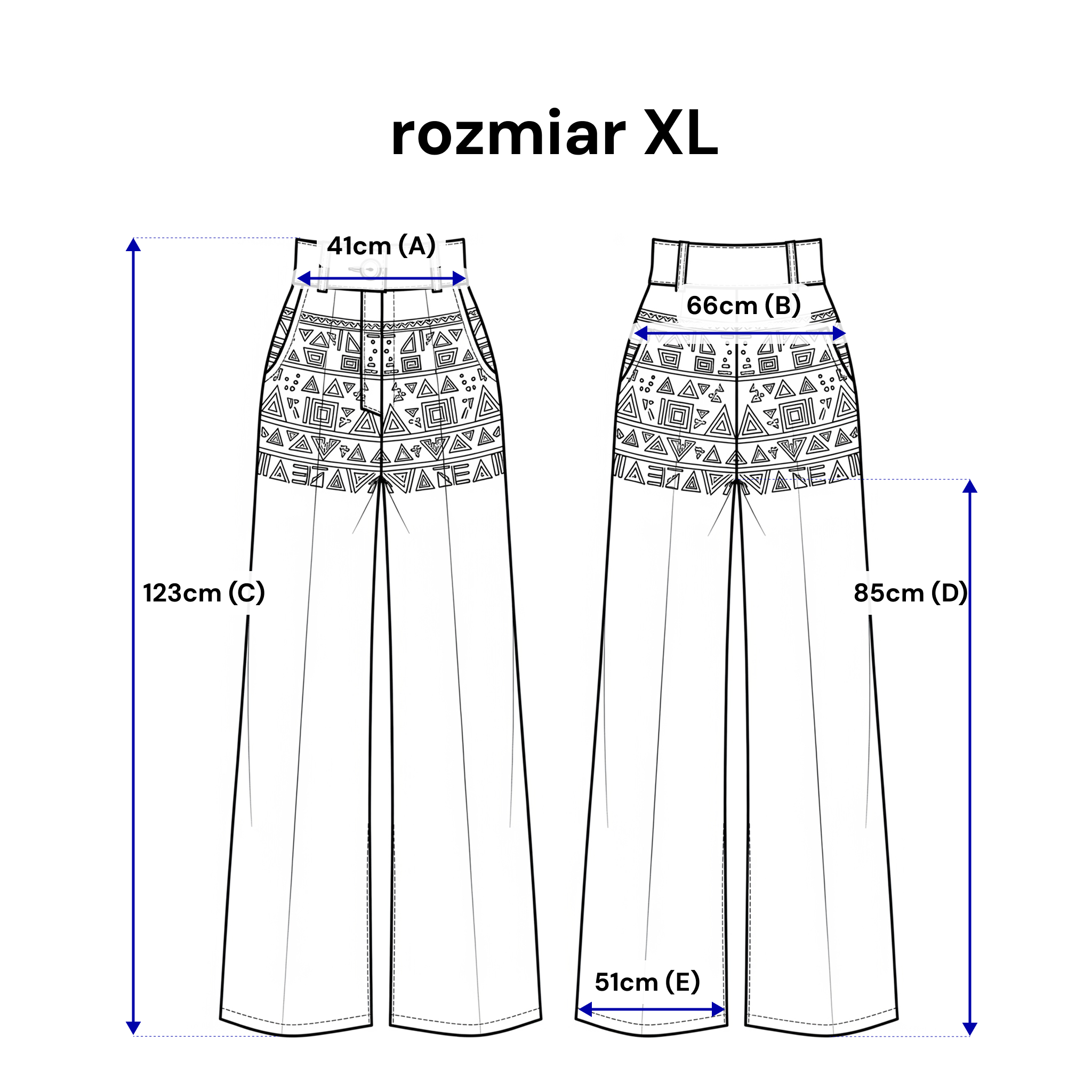 Spodnie z haftem, które dodają artystycznego charakteru każdej stylizacji | Bastet | Spironik.pl