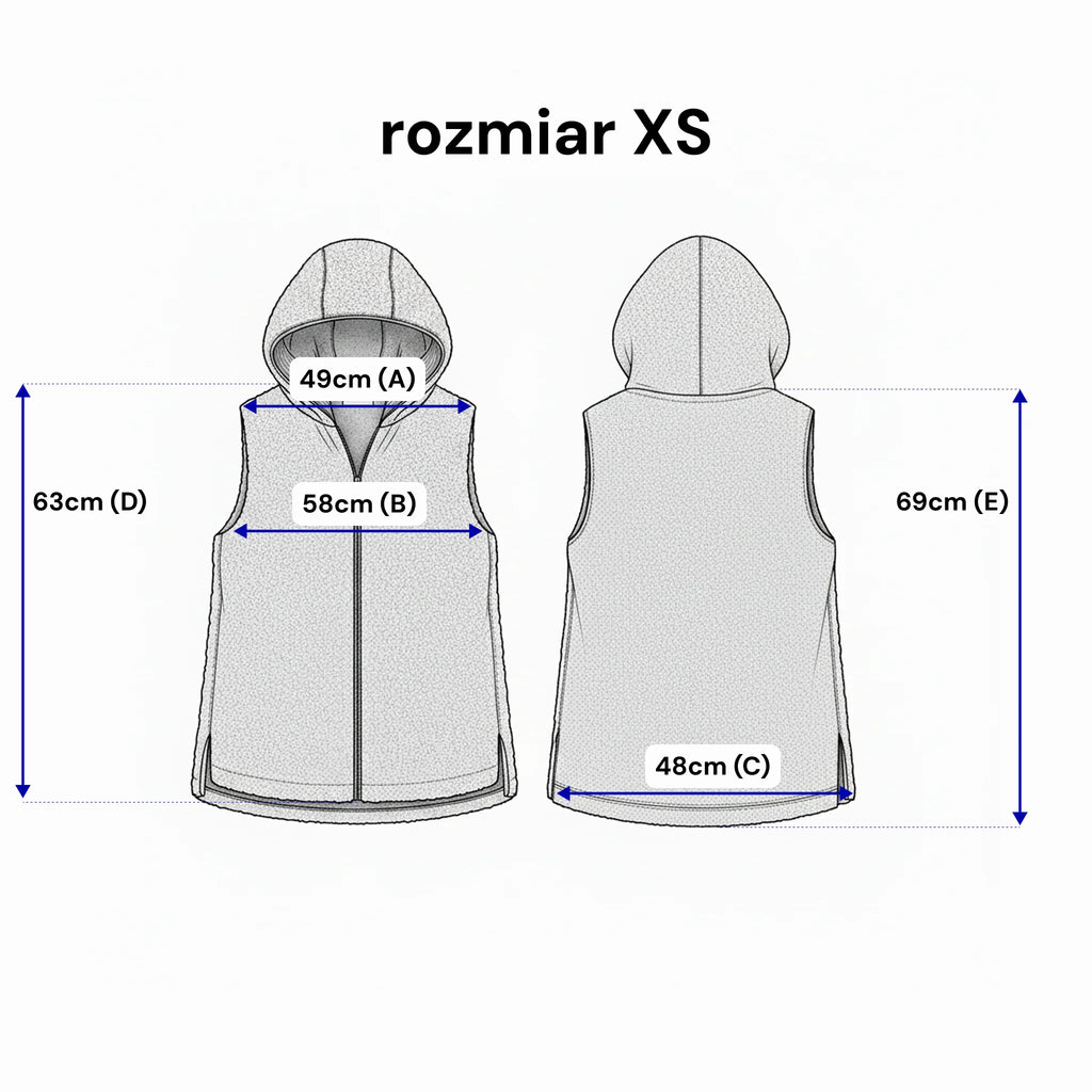 Kamizelka baranek z kapturem - Bastet by Agnieszka Włodarczyk. Kolor Brązowy