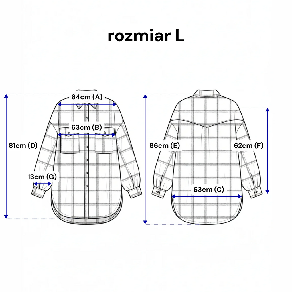 Жіноча сорочка в велику клітку