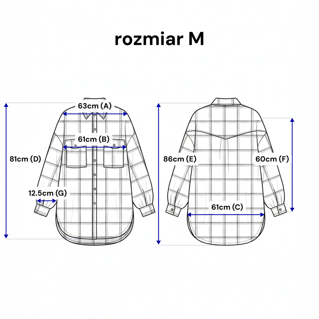 Жіноча сорочка в велику клітку