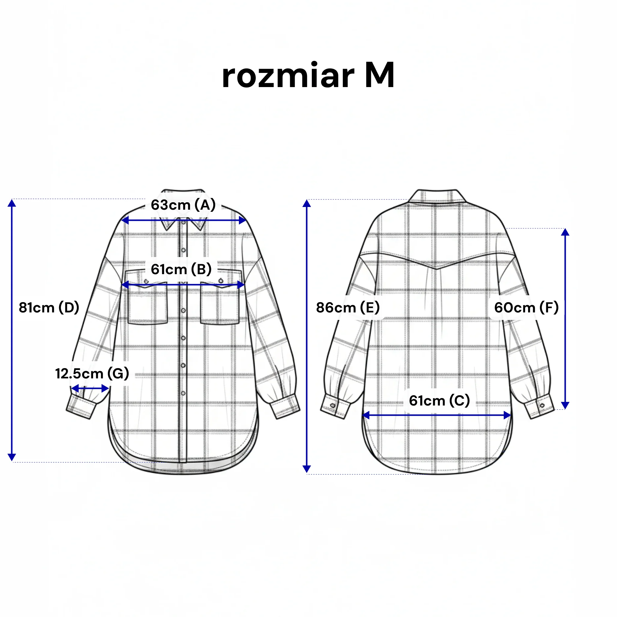 Koszula damska w dużą kratę. Kolor Ecru-Beżowy