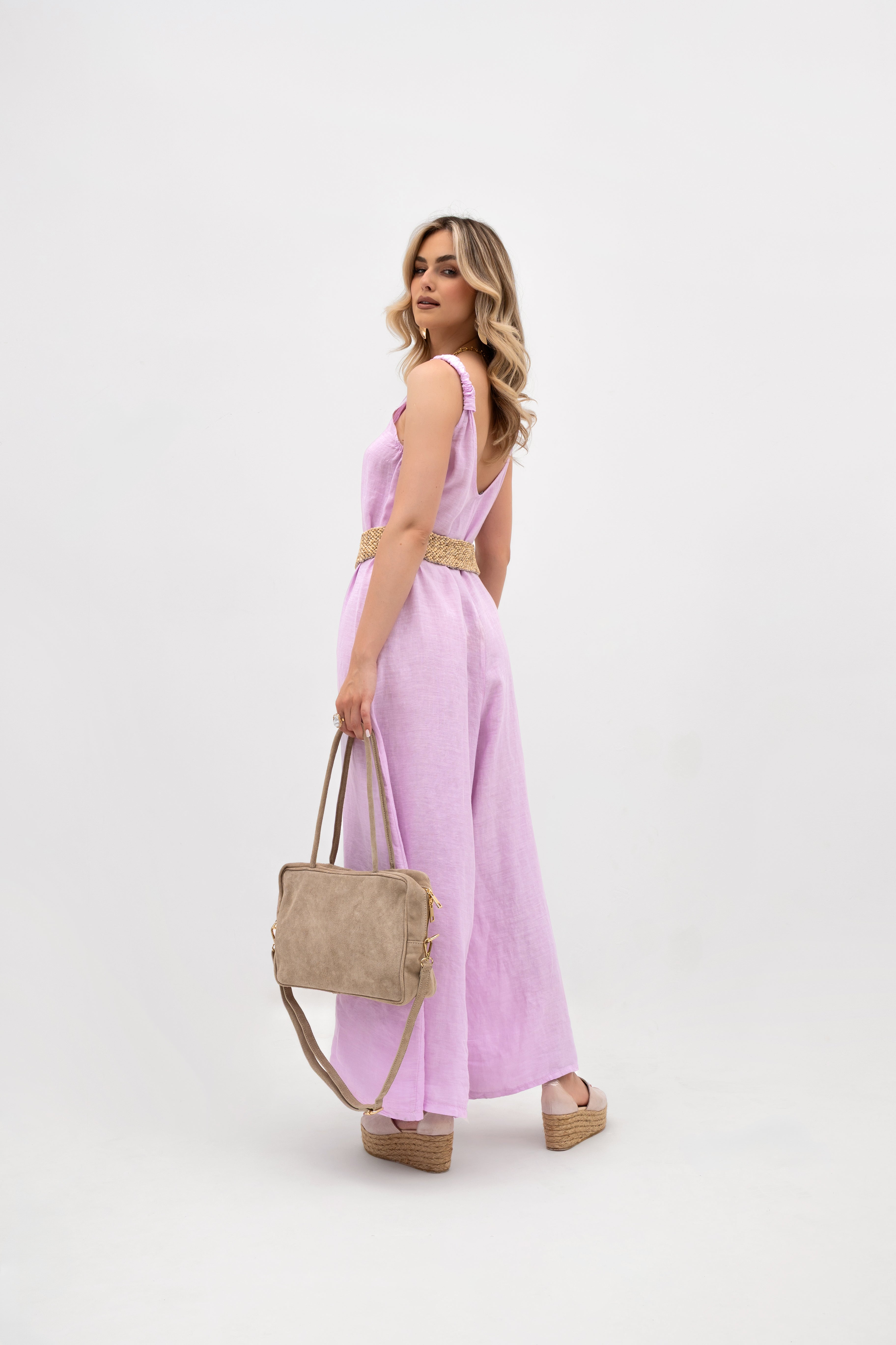 Torba zamszowa w koniakowym odcieniu, idealna na każdą okazję | Bastet | Spironik.pl