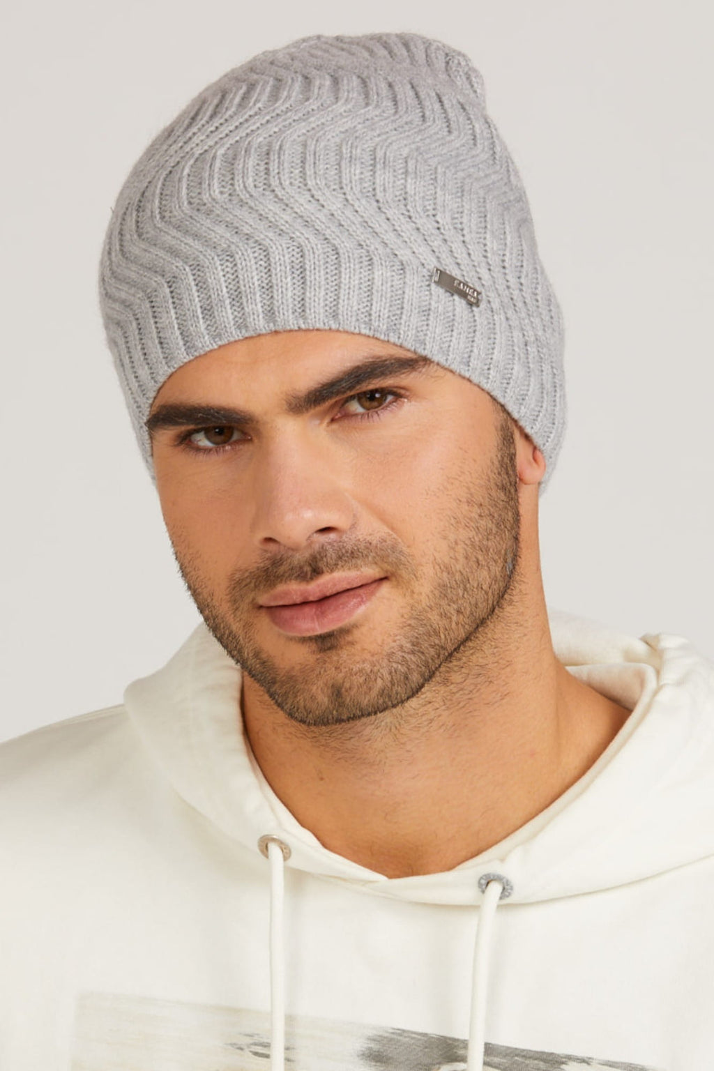 Czapka Męska, Model: Ares, Kolor: szary, Skład materiału: 70% Wełna; 30% Akryl, Rozmiar: Uniwersalny (54-62) (Czapka Męska, zdjęcie 2)