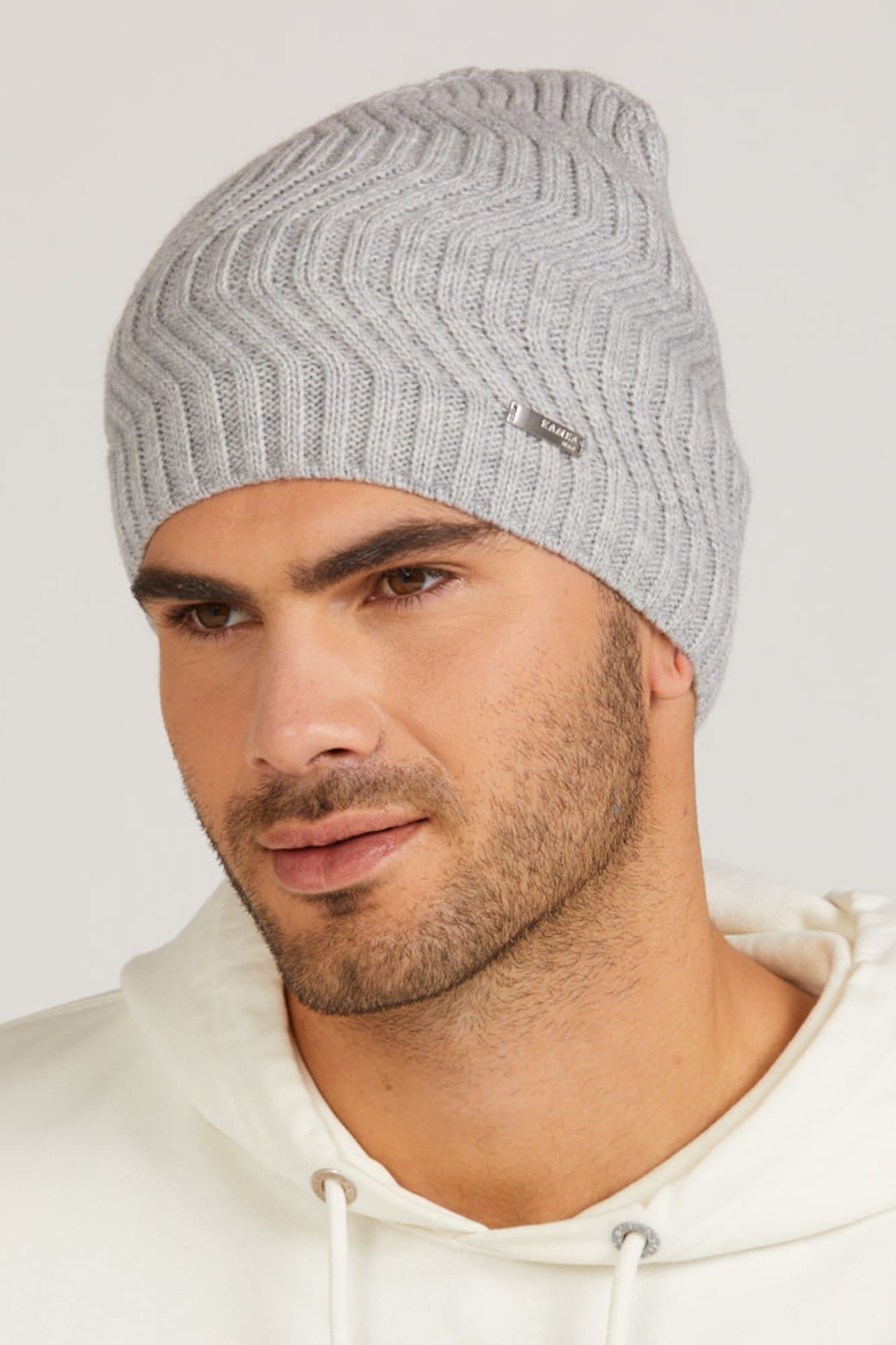 Czapka Męska, Model: Ares, Kolor: szary, Skład materiału: 70% Wełna; 30% Akryl, Rozmiar: Uniwersalny (54-62) (Czapka Męska, zdjęcie 6)