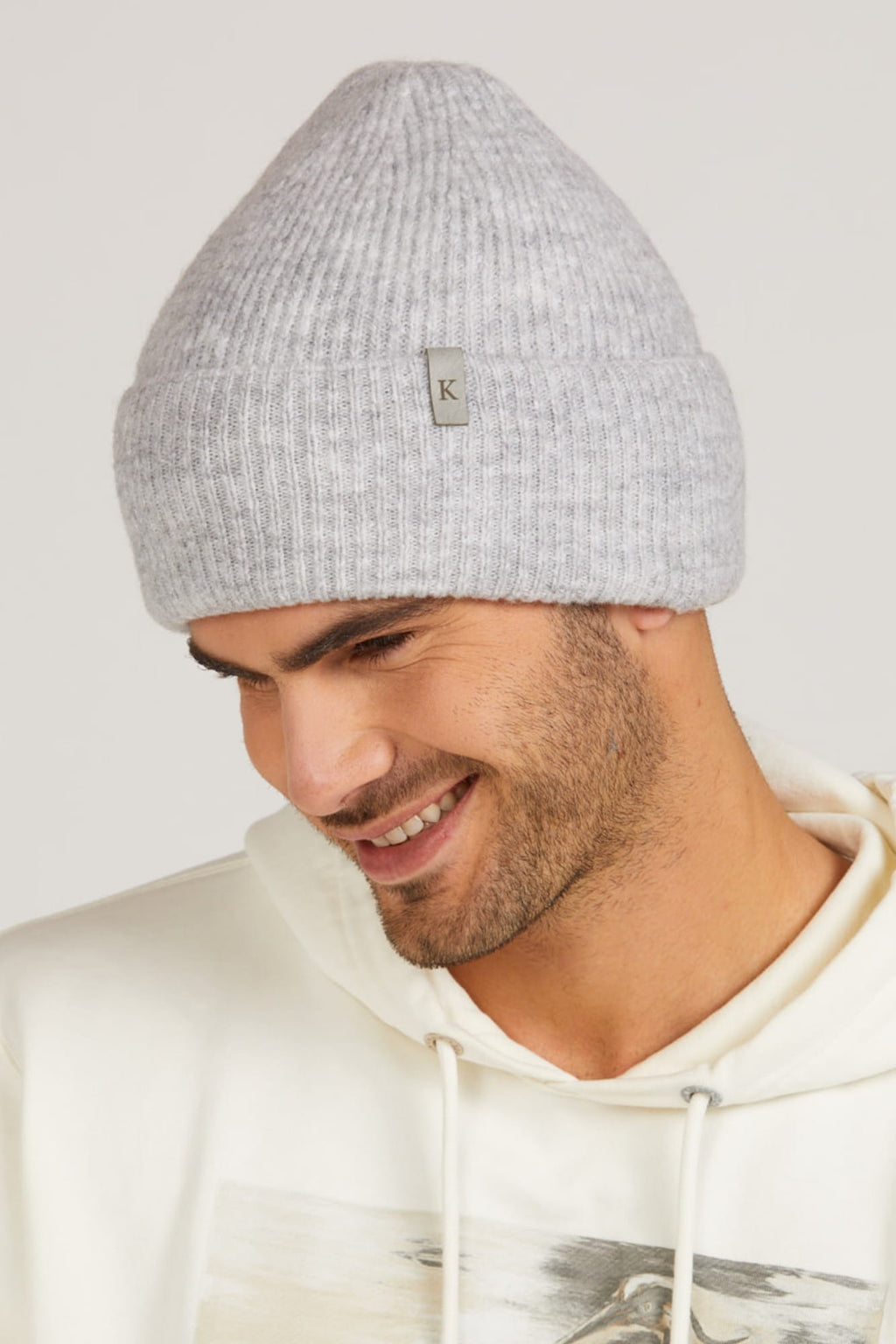 Czapka Męska, Model: Orazio, Kolor: szary, Skład materiału: 32% Poliakryl; 27% Poliamid; 26% Bawełna; 14% Wełna; 1% Elastan, Przeznaczenie: Jesień/Zima, Rozmiar: Uniwersalny (54-62) (Czapka Męska, zdjęcie 5)