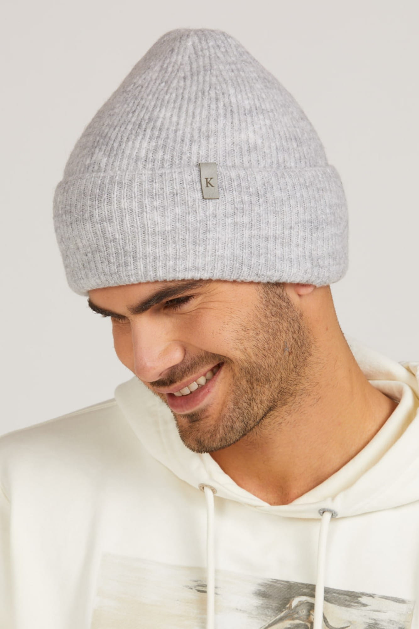 Czapka Męska, Model: Orazio, Kolor: szary, Skład materiału: 32% Poliakryl; 27% Poliamid; 26% Bawełna; 14% Wełna; 1% Elastan, Przeznaczenie: Jesień/Zima, Rozmiar: Uniwersalny (54-62) (Czapka Męska, zdjęcie 5)