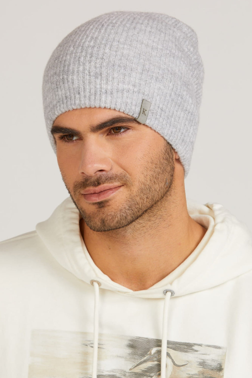 Czapka Męska, Model: Orazio, Kolor: szary, Skład materiału: 32% Poliakryl; 27% Poliamid; 26% Bawełna; 14% Wełna; 1% Elastan, Przeznaczenie: Jesień/Zima, Rozmiar: Uniwersalny (54-62)