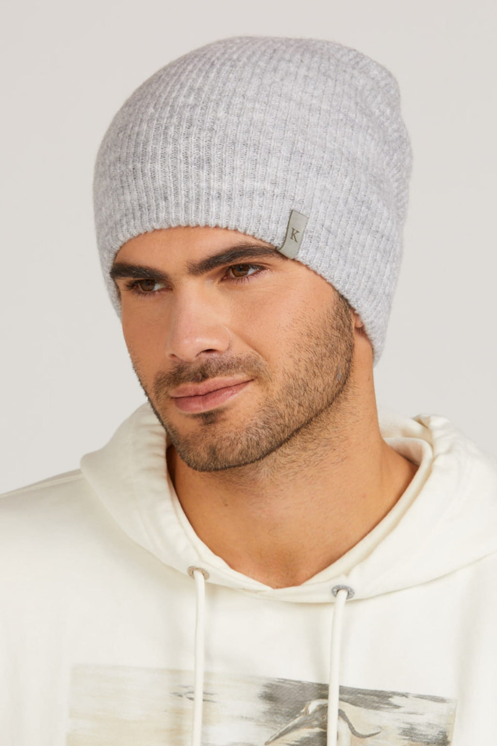 Czapka Męska, Model: Orazio, Kolor: szary, Skład materiału: 32% Poliakryl; 27% Poliamid; 26% Bawełna; 14% Wełna; 1% Elastan, Przeznaczenie: Jesień/Zima, Rozmiar: Uniwersalny (54-62) (Czapka Męska, zdjęcie 8)