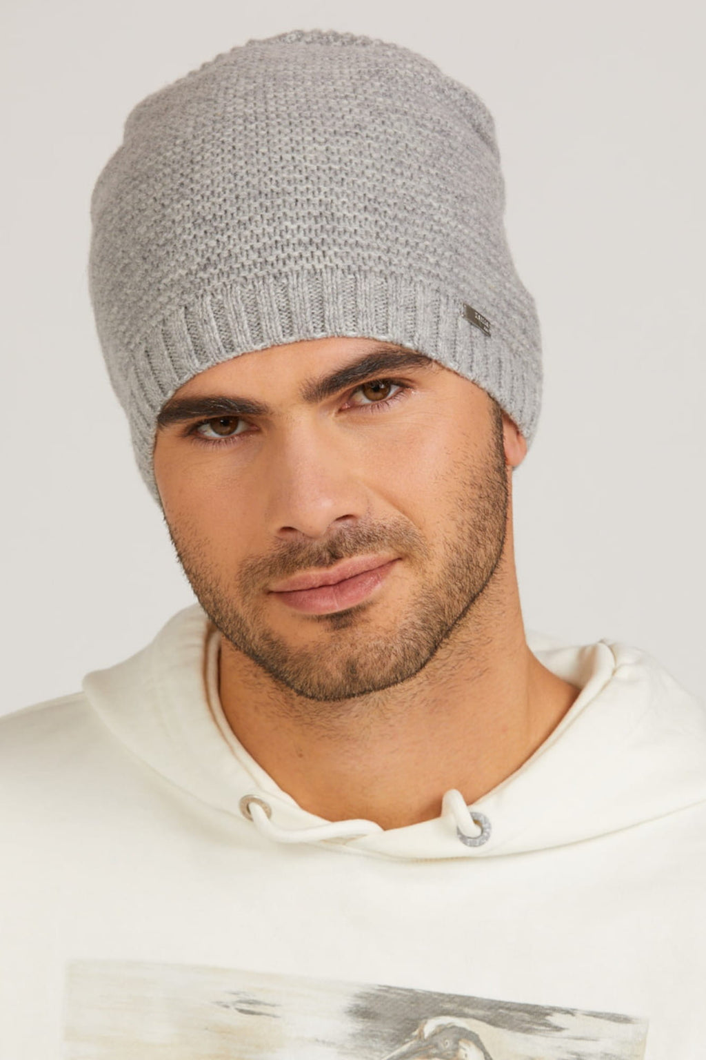 Czapka Męska, Model: Olaf, Kolor: szary, Skład materiału: 80% Wełna; 20% Poliamid, Rozmiar: Uniwersalny (54-62) (Czapka Męska, zdjęcie 3)