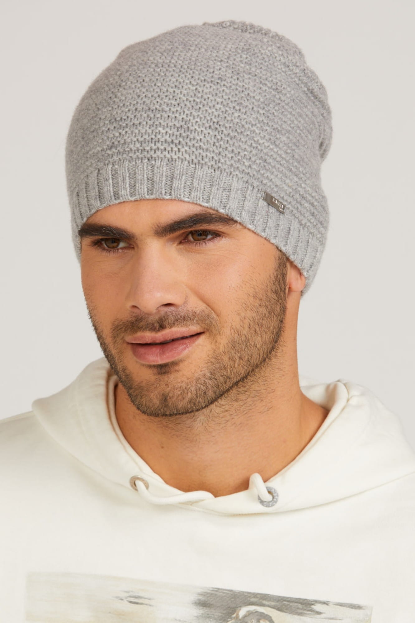 Czapka Męska, Model: Olaf, Kolor: szary, Skład materiału: 80% Wełna; 20% Poliamid, Rozmiar: Uniwersalny (54-62)