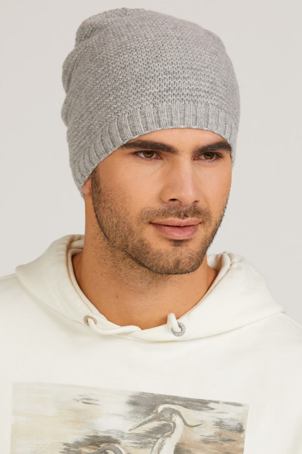 Czapka Męska, Model: Olaf, Kolor: szary, Skład materiału: 80% Wełna; 20% Poliamid, Rozmiar: Uniwersalny (54-62) (Czapka Męska, zdjęcie 2)