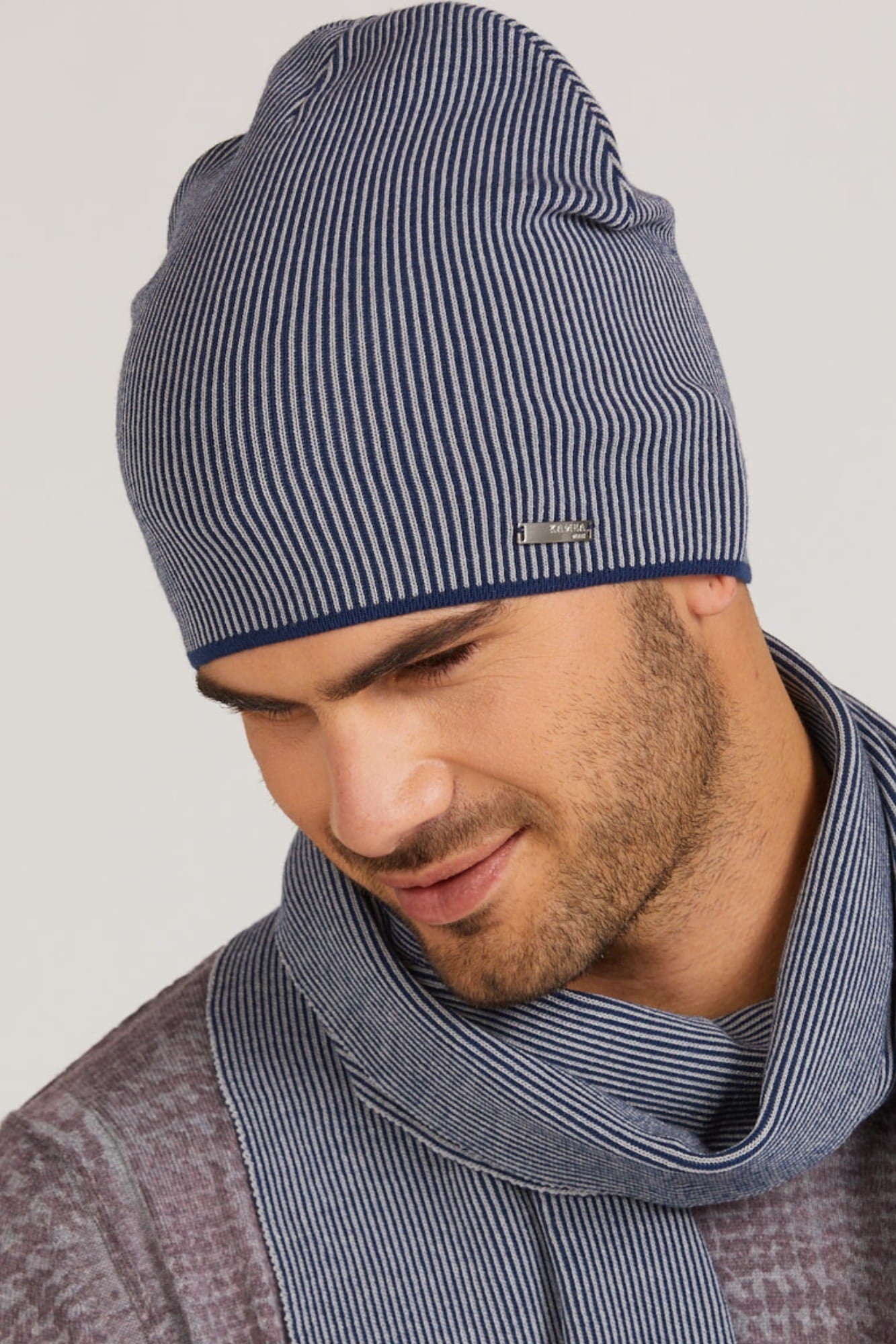 Czapka Męska, Model: Pepito, Kolor: jeansowy, Skład materiału: 97% Wiskoza; 3% Elastan, Rozmiar: Uniwersalny (54-62) (Czapka Męska, zdjęcie 10)