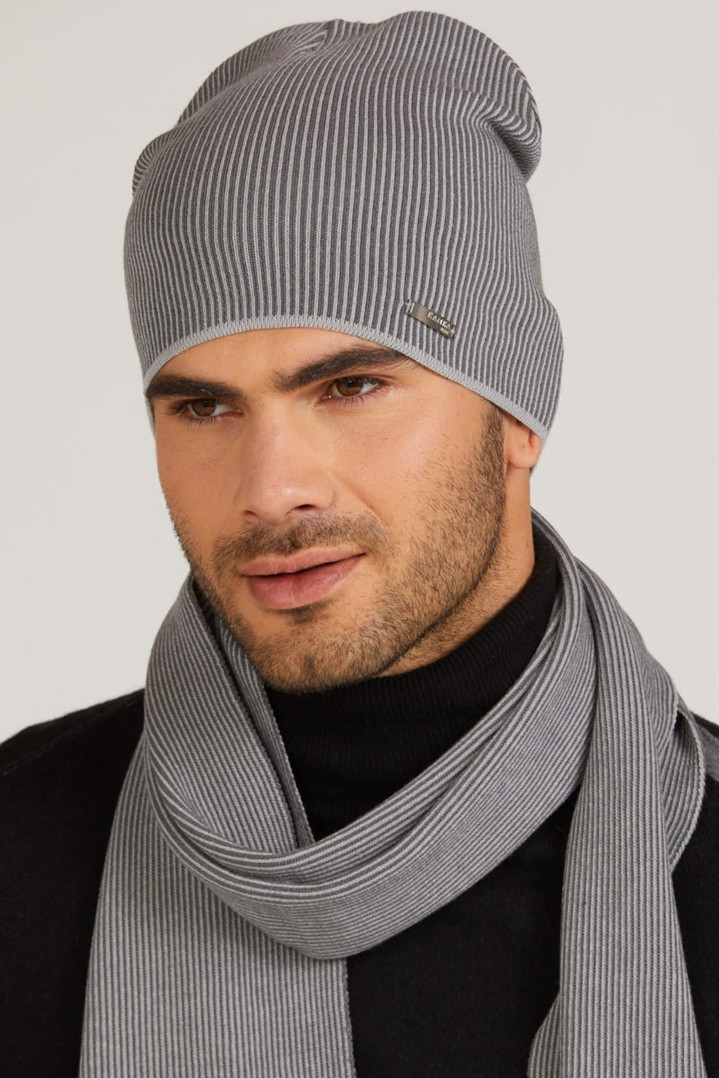 Czapka Męska, Model: Pepito, Kolor: szary, Skład materiału: 97% Wiskoza; 3% Elastan, Rozmiar: Uniwersalny (54-62) (Czapka Męska, zdjęcie 4)