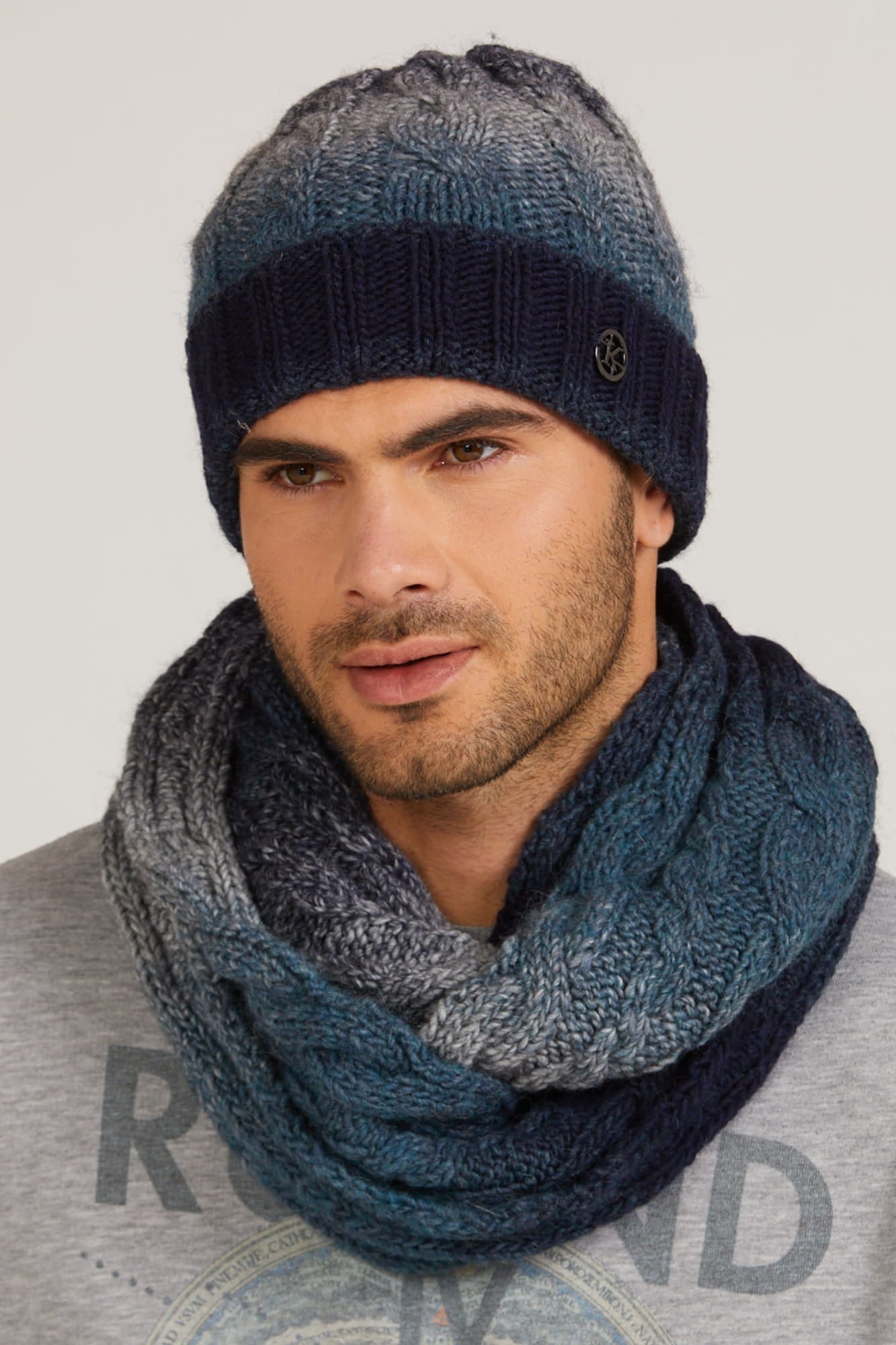 Čepice, Model: Rosario, Barva: džínová, Složení materiálu: 55% Poliakryl; 25% Vlna; 20% Alpaka, Velikost: Univerzální (54-62) (Čepice, fotografie 5)