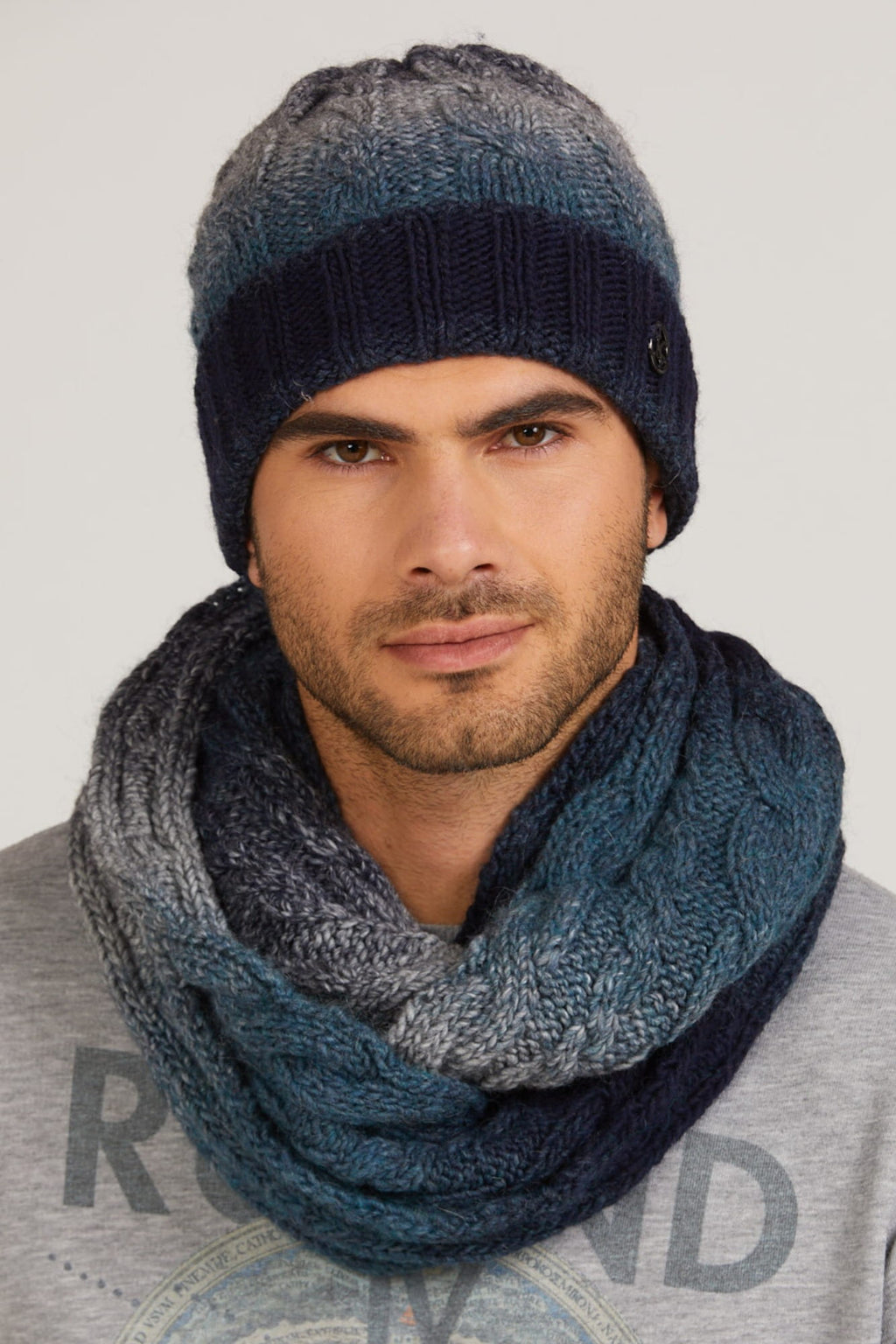 Čepice, Model: Rosario, Barva: džínová, Složení materiálu: 55% Poliakryl; 25% Vlna; 20% Alpaka, Velikost: Univerzální (54-62) (Čepice, fotografie 6)