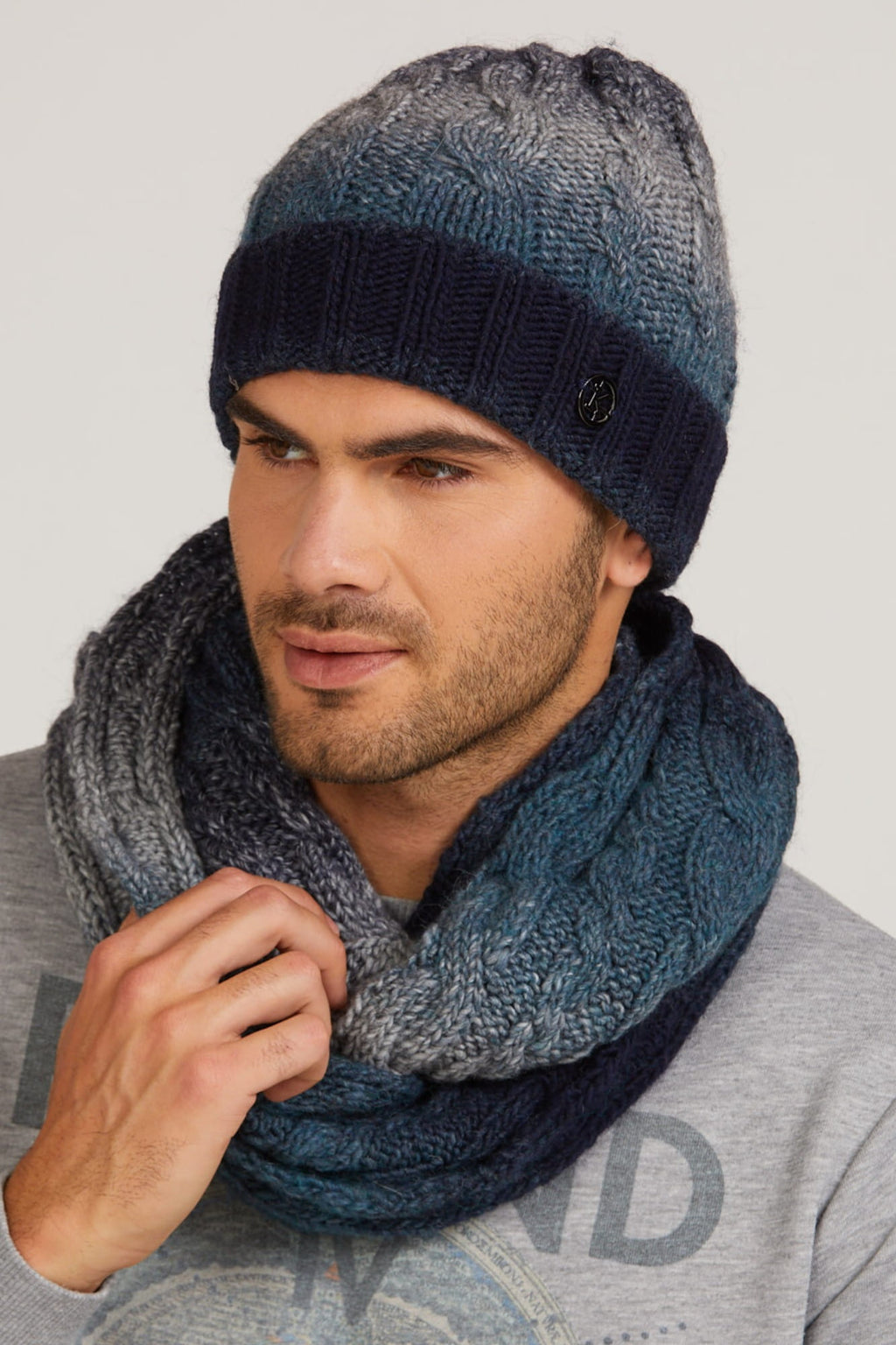 Čepice, Model: Rosario, Barva: džínová, Složení materiálu: 55% Poliakryl; 25% Vlna; 20% Alpaka, Velikost: Univerzální (54-62) (Čepice, fotografie 8)