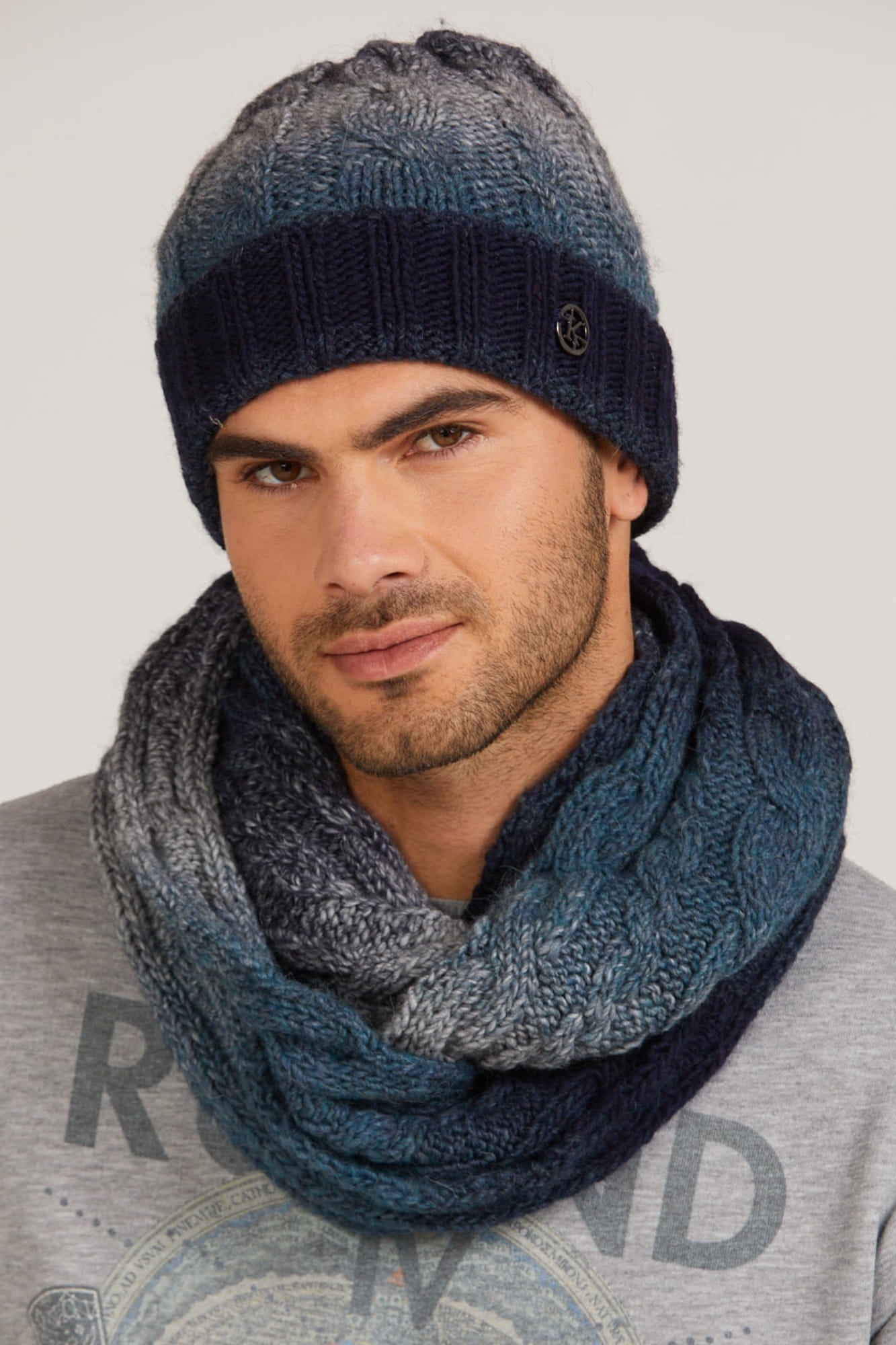 Čepice, Model: Rosario, Barva: džínová, Složení materiálu: 55% Poliakryl; 25% Vlna; 20% Alpaka, Velikost: Univerzální (54-62) (Čepice, fotografie 9)