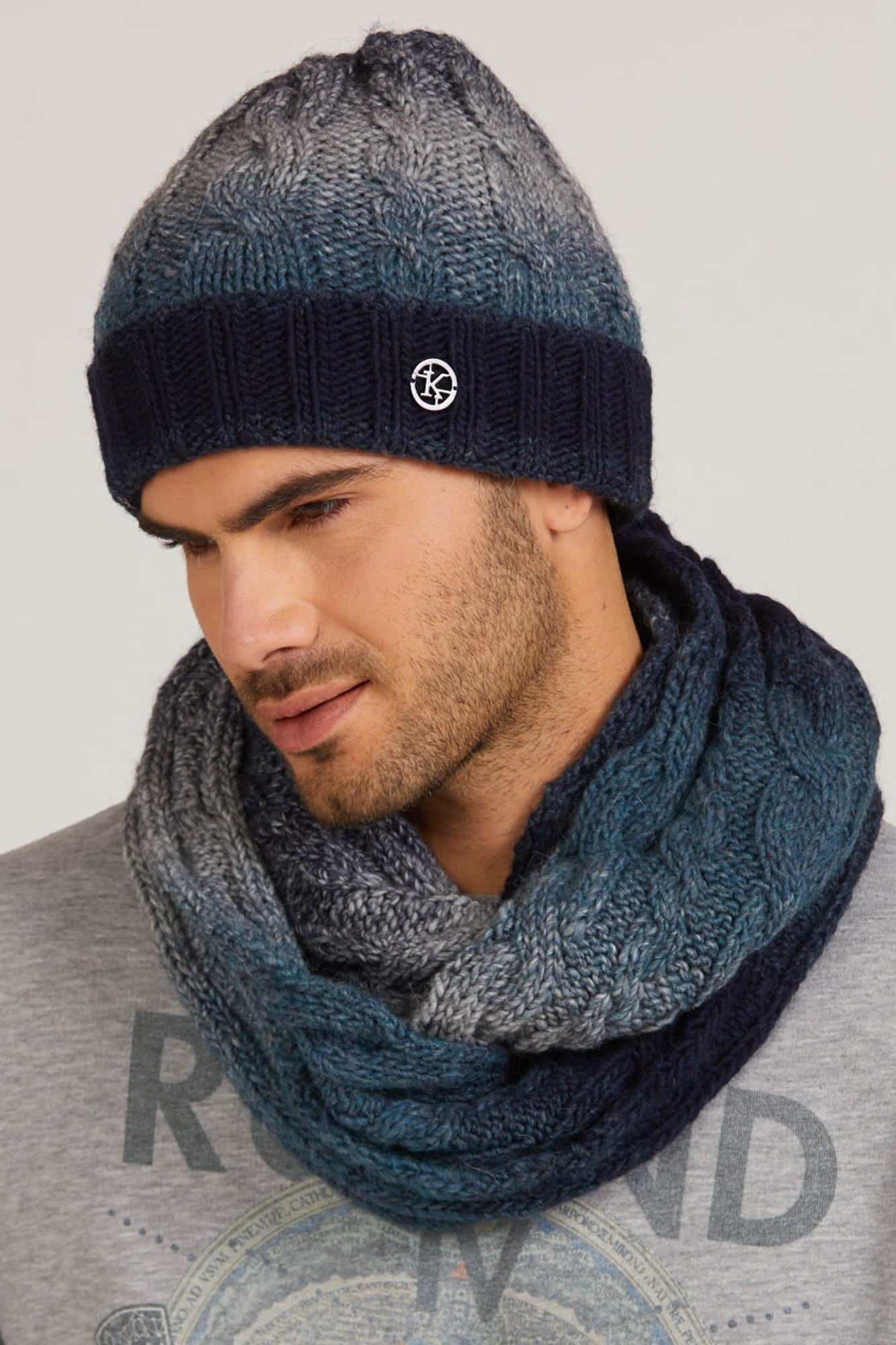 Čepice, Model: Rosario, Barva: džínová, Složení materiálu: 55% Poliakryl; 25% Vlna; 20% Alpaka, Velikost: Univerzální (54-62) (Čepice, fotografie 11)