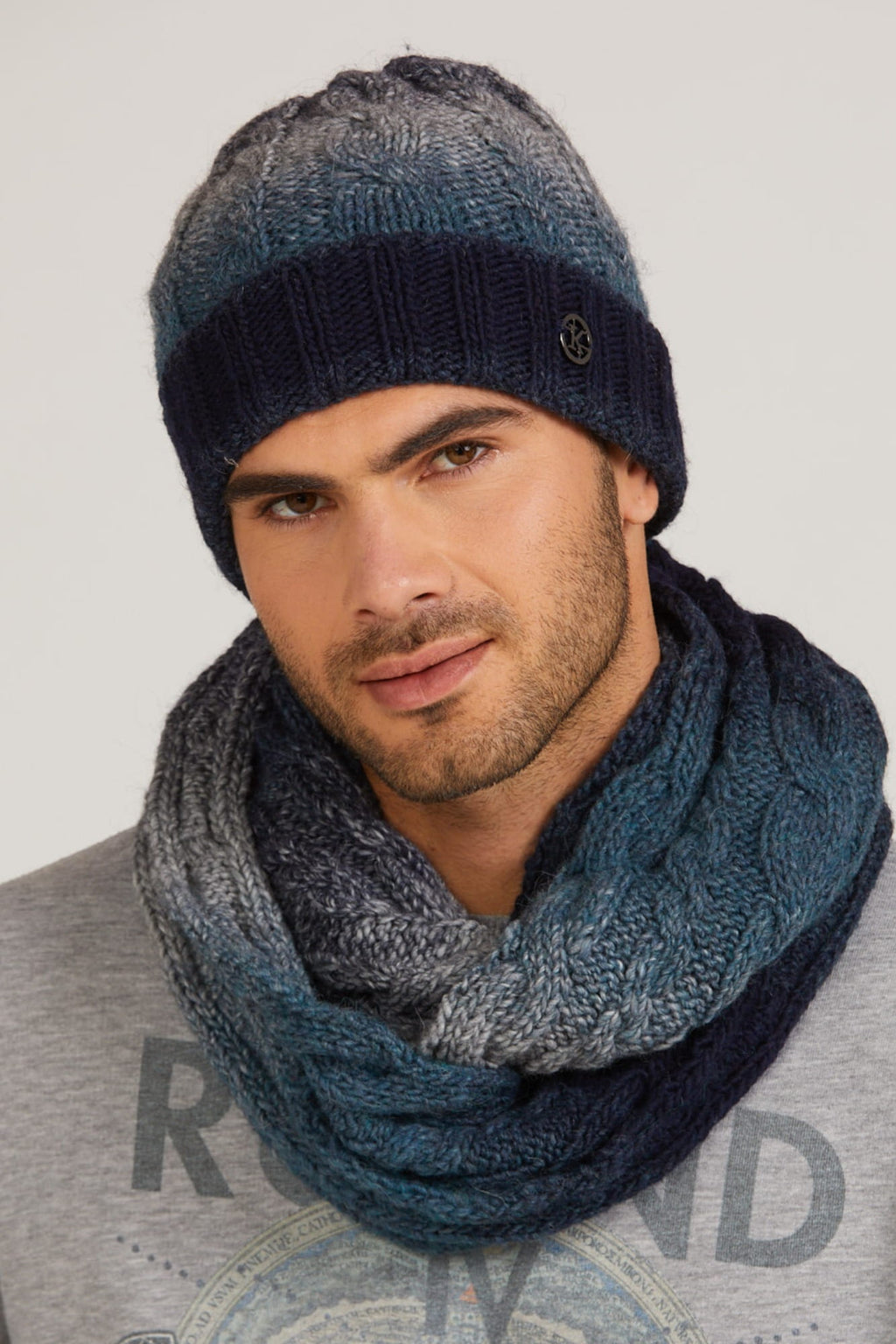 Čepice, Model: Rosario, Barva: džínová, Složení materiálu: 55% Poliakryl; 25% Vlna; 20% Alpaka, Velikost: Univerzální (54-62) (Čepice, fotografie 12)