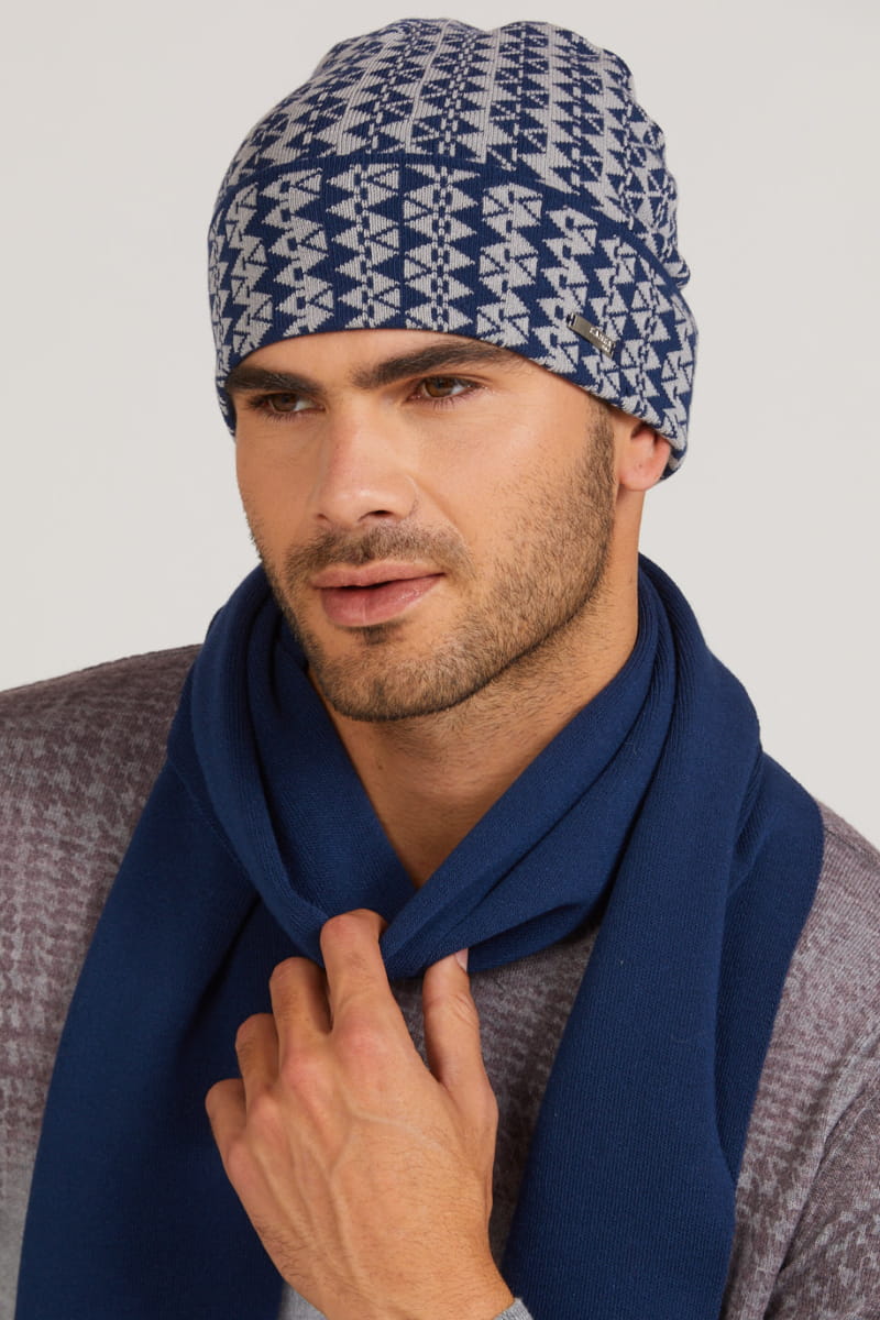 Čepice, Model: Pablo, Barva: námořnická, Složení materiálu: 97% Viskóza; 3% Elastan, Velikost: Univerzální (54-62)