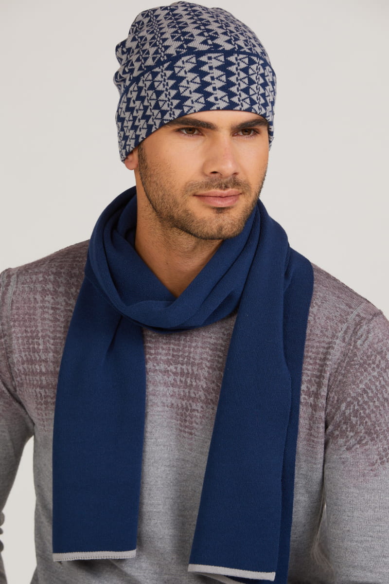 Čepice, Model: Pablo, Barva: námořnická, Složení materiálu: 97% Viskóza; 3% Elastan, Velikost: Univerzální (54-62) (Čepice, fotografie 2)