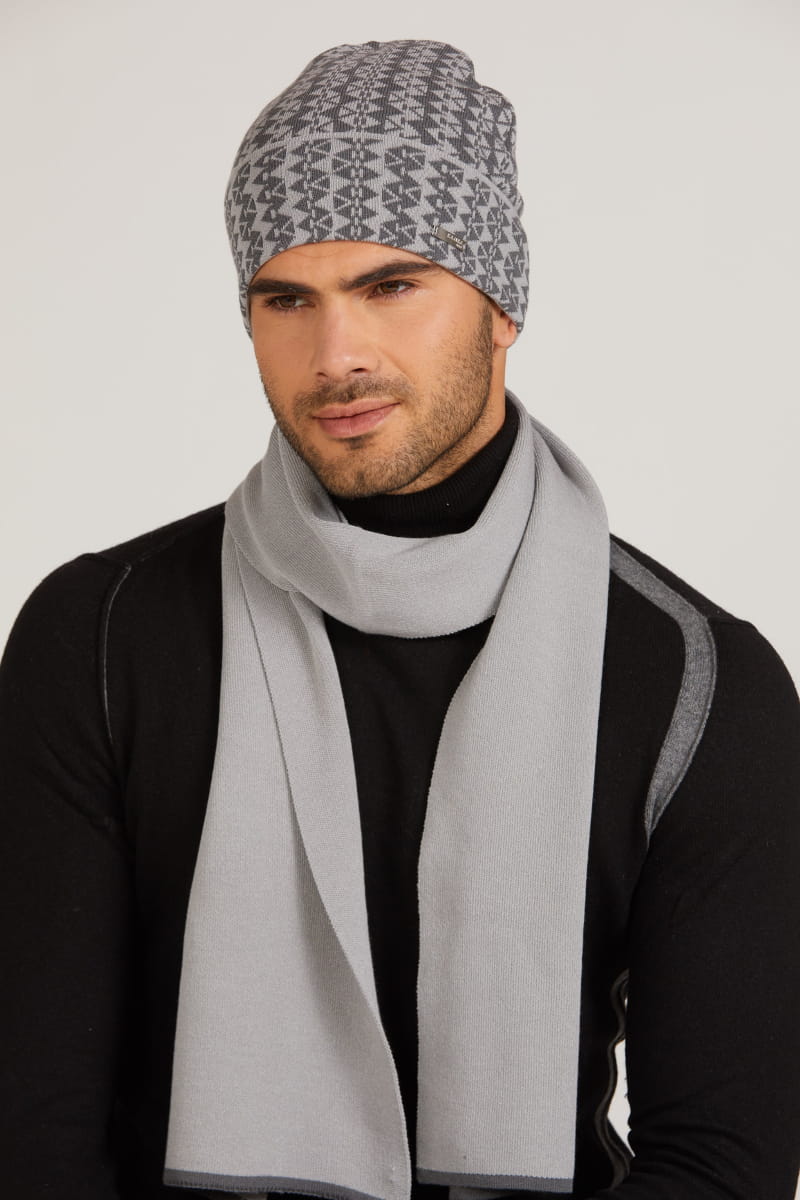 Čepice, Model: Pablo, Barva: šedá, Složení materiálu: 97% Viskóza; 3% Elastan, Velikost: Univerzální (54-62) (Čepice, fotografie 2)