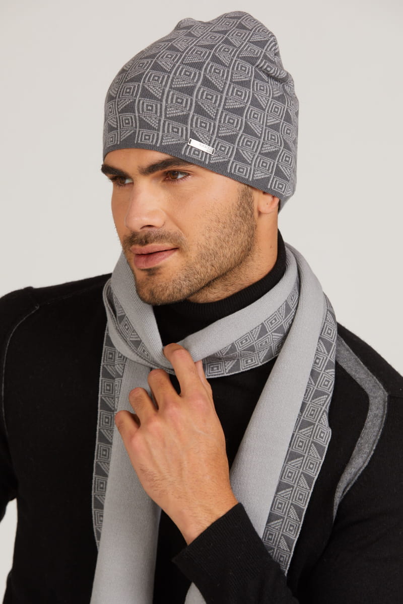 Čepice, Model: Rafael, Barva: grafitová, Složení materiálu: 97% Viskóza; 3% Elastan, Velikost: Univerzální (54-62) (Čepice, fotografie 3)