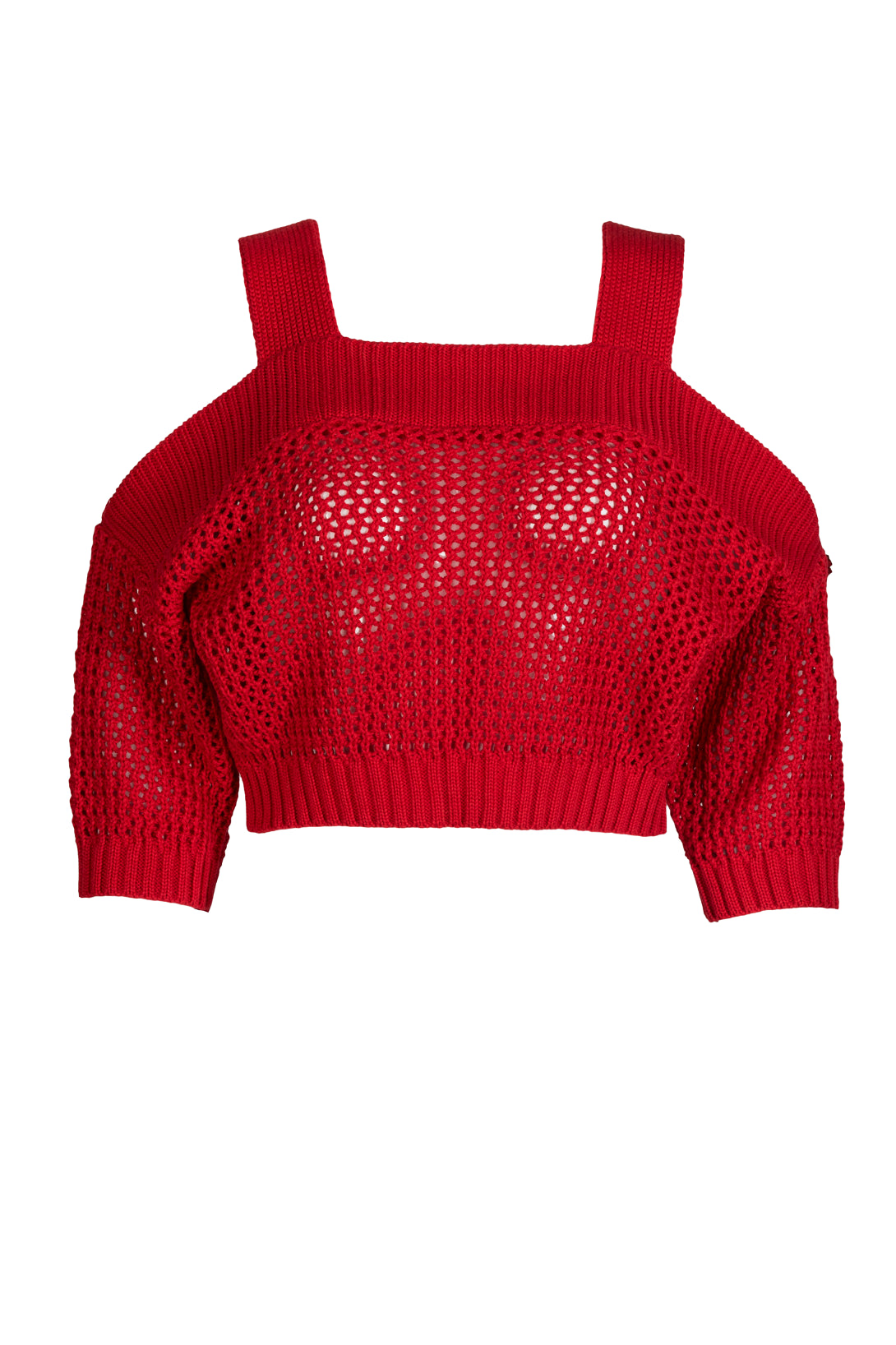 Top Damski, Model: Aurora, Kolor: czerwony, Skład materiału: 50% Bawełna ; 50% Akryl (Top Damski, zdjęcie 2)