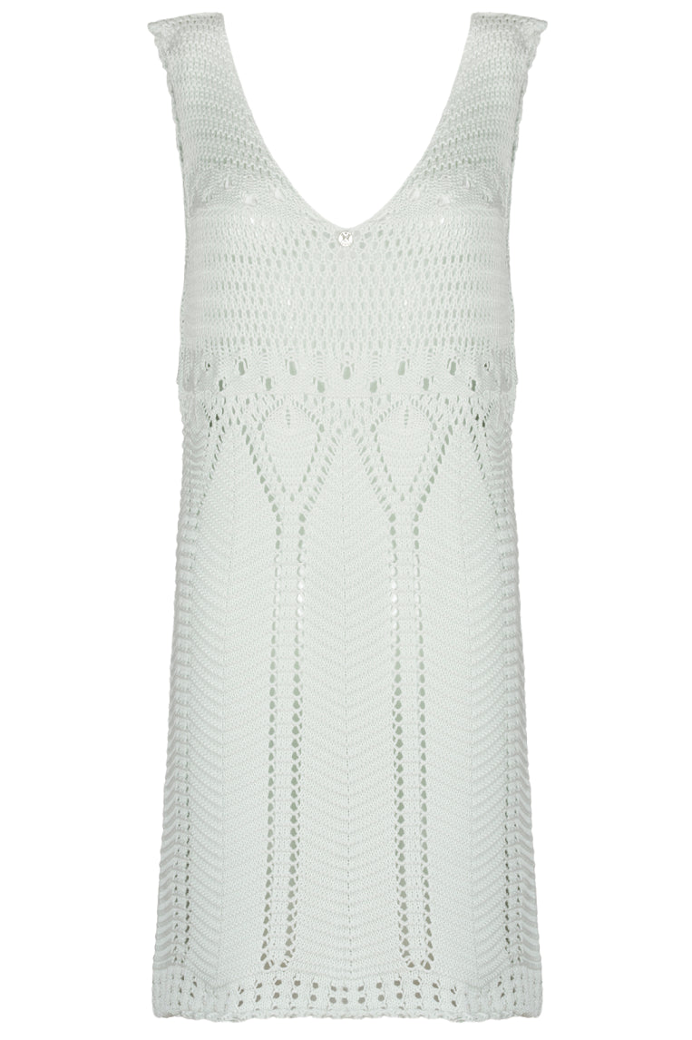 Tunika Damska, Model: Samira, Kolor: pistacja, Skład materiału: 50% Bawełna ; 50% Akryl (Tunika Damska, zdjęcie 2)