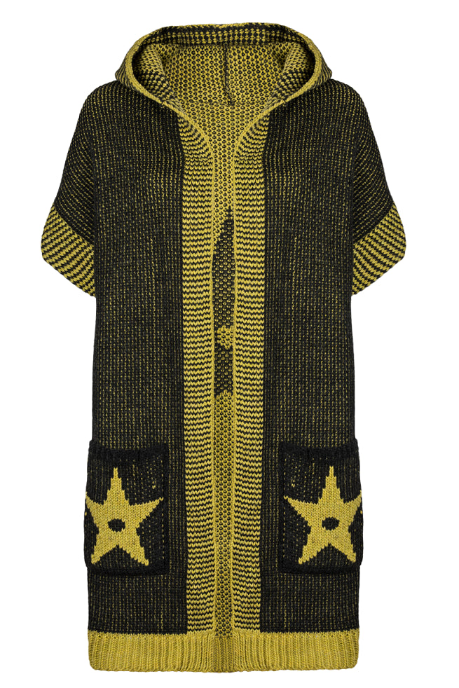 Kardigan Damski, Model: Pandora, Kolor: szary, Skład materiału: 55% Poliakryl; 25% Wełna; 10% Poliester; 10% Alpaka, Przeznaczenie: Wiosna/Jesień, Rozmiar: Uniwersalny