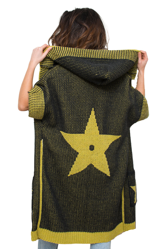 Kardigan Damski, Model: Pandora, Kolor: szary, Skład materiału: 55% Poliakryl; 25% Wełna; 10% Poliester; 10% Alpaka, Przeznaczenie: Wiosna/Jesień, Rozmiar: Uniwersalny (Kardigan Damski, zdjęcie 3)