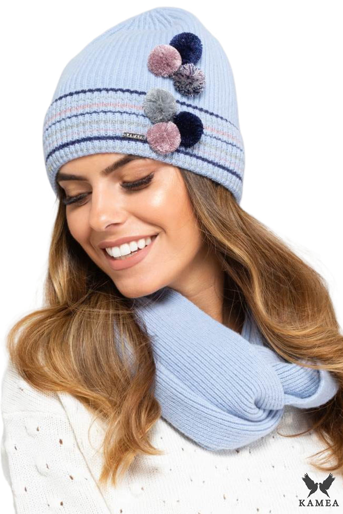 Czapki, Model: Kolorado, Kolor: błękitny, Skład materiału: 80% Wełna; 20% Poliamid, Rozmiar: Uniwersalny (54-60)