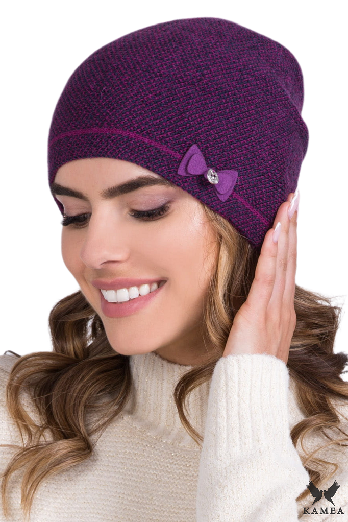 Czapki, Model: Koda, Kolor: fuksja, Skład materiału: 50% Akryl; 30% Wełna; 10% Wiskoza; 10% Alpaka, Rozmiar: Uniwersalny (54-60)