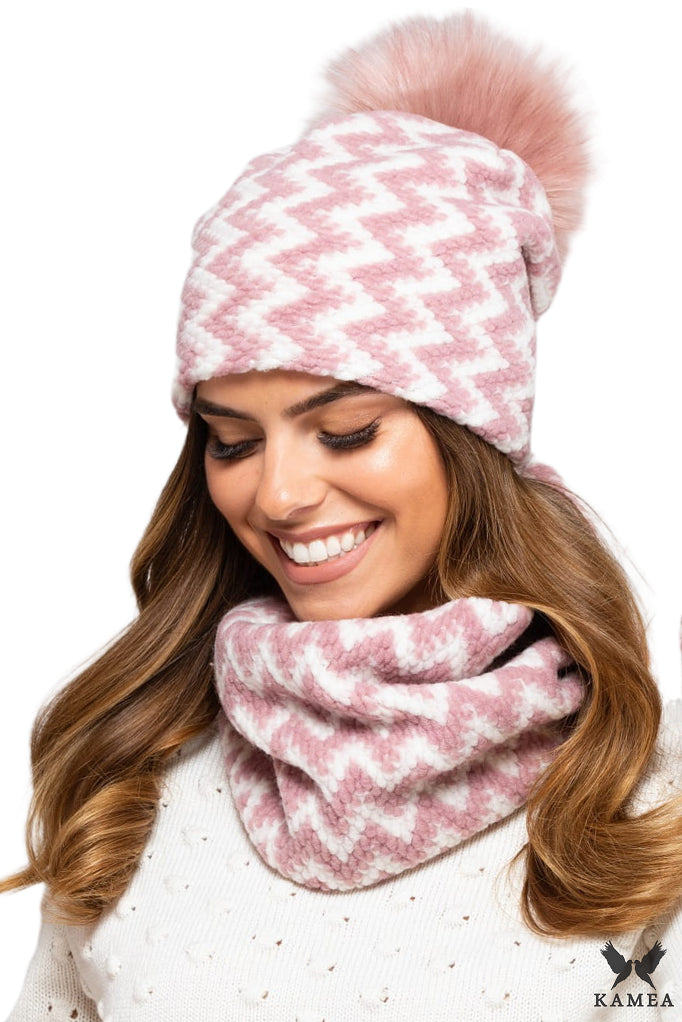 Czapki, Model: Madison-Ps, Kolor: różowy, Skład materiału: 49% Wełna; 42% Poliester; 9% Akryl, Rozmiar: Uniwersalny (54-60)