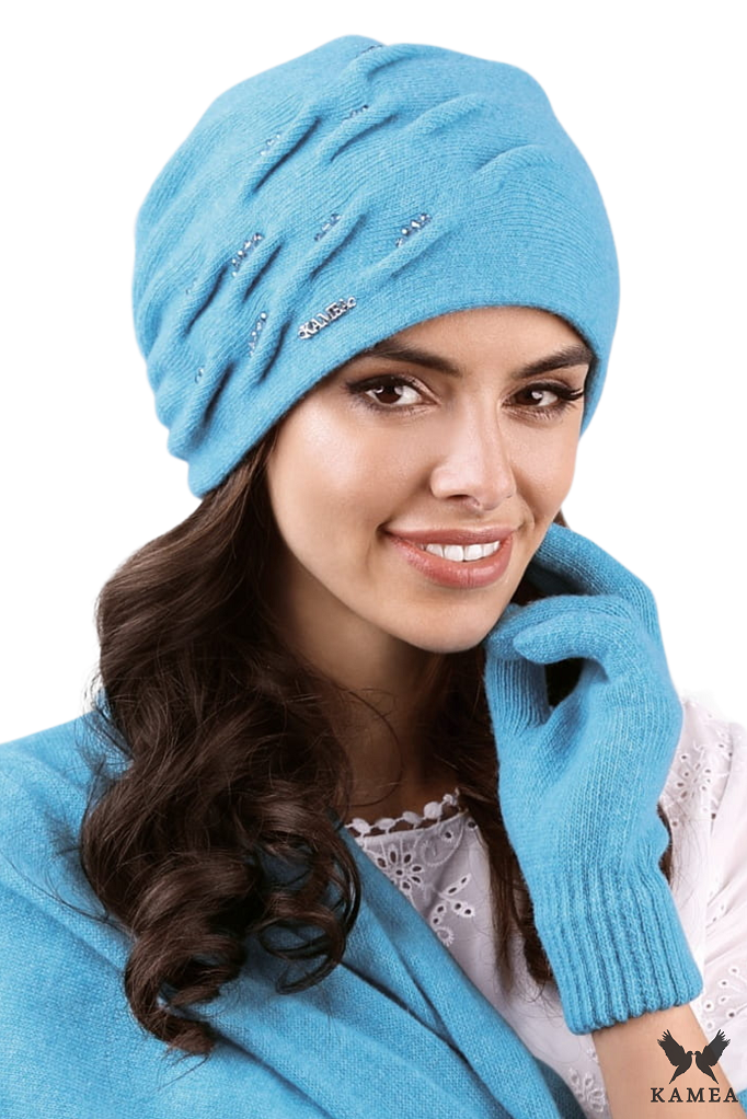 Čepice, Model: Portofino, Barva: tyrkysová, Složení materiálu: 80% Vlna; 20% Polyamid, Velikost: Univerzální (54-60)