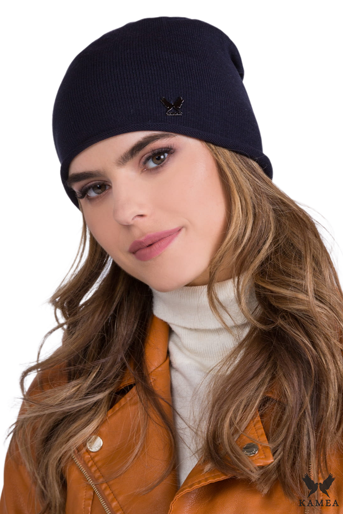 Czapki, Model: Talula, Kolor: granatowy, Skład materiału: 95% Wiskoza; 5% Elastan, Rozmiar: Uniwersalny (54-60)