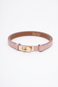 Lederband. Farbe Pink