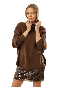 Schlichter Rollkragenpullover - Bastet von Agnieszka Włodarczyk. Farbe: Braun