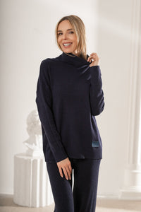 Turtleneck sweater set - Bastet by Agnieszka Włodarczyk. Navy Blue