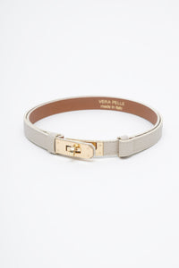 Ledergürtel. Farbe Hellbeige