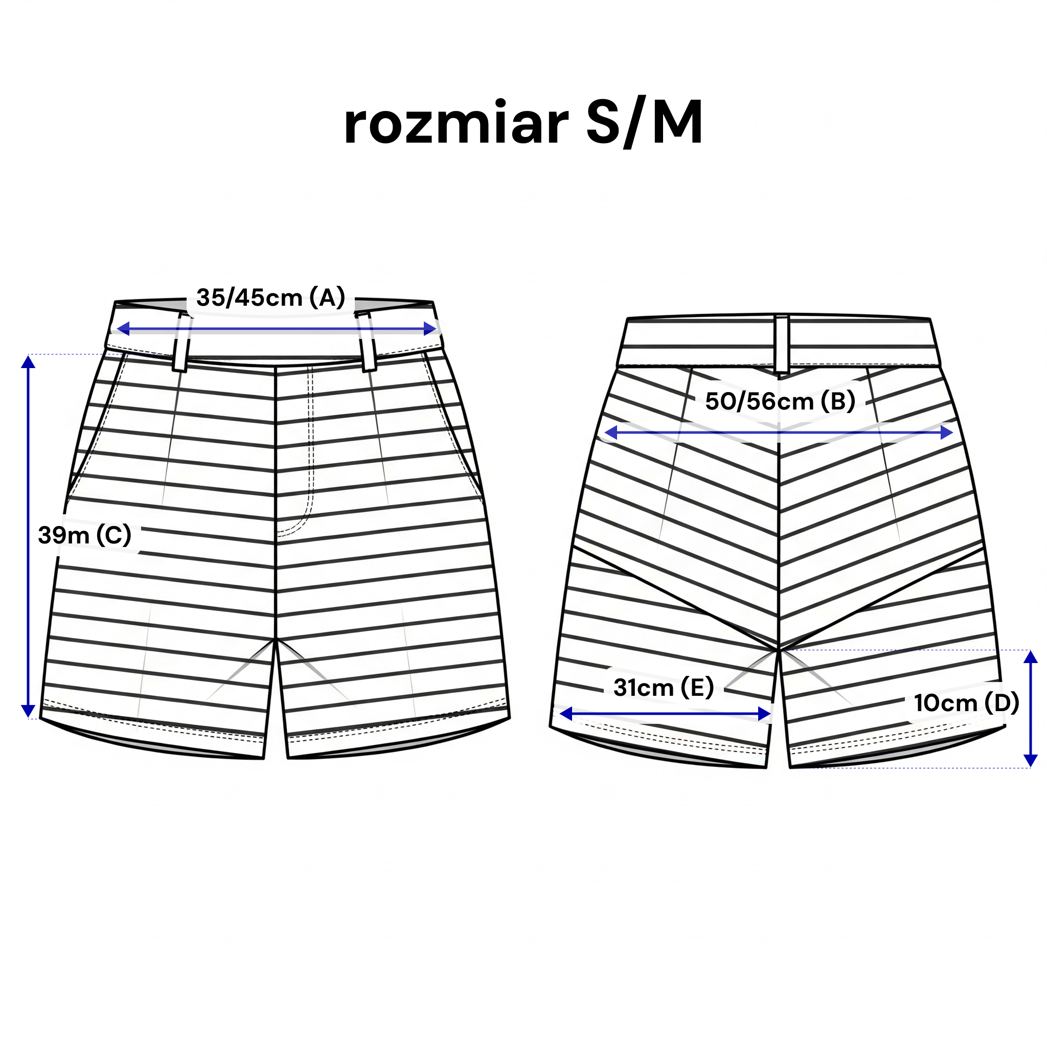 Wygodne spodenki damskie bez szwu bocznego, w modnym wzorze pasków, idealne na spacery i relaks | Bastet | Spironik.pl