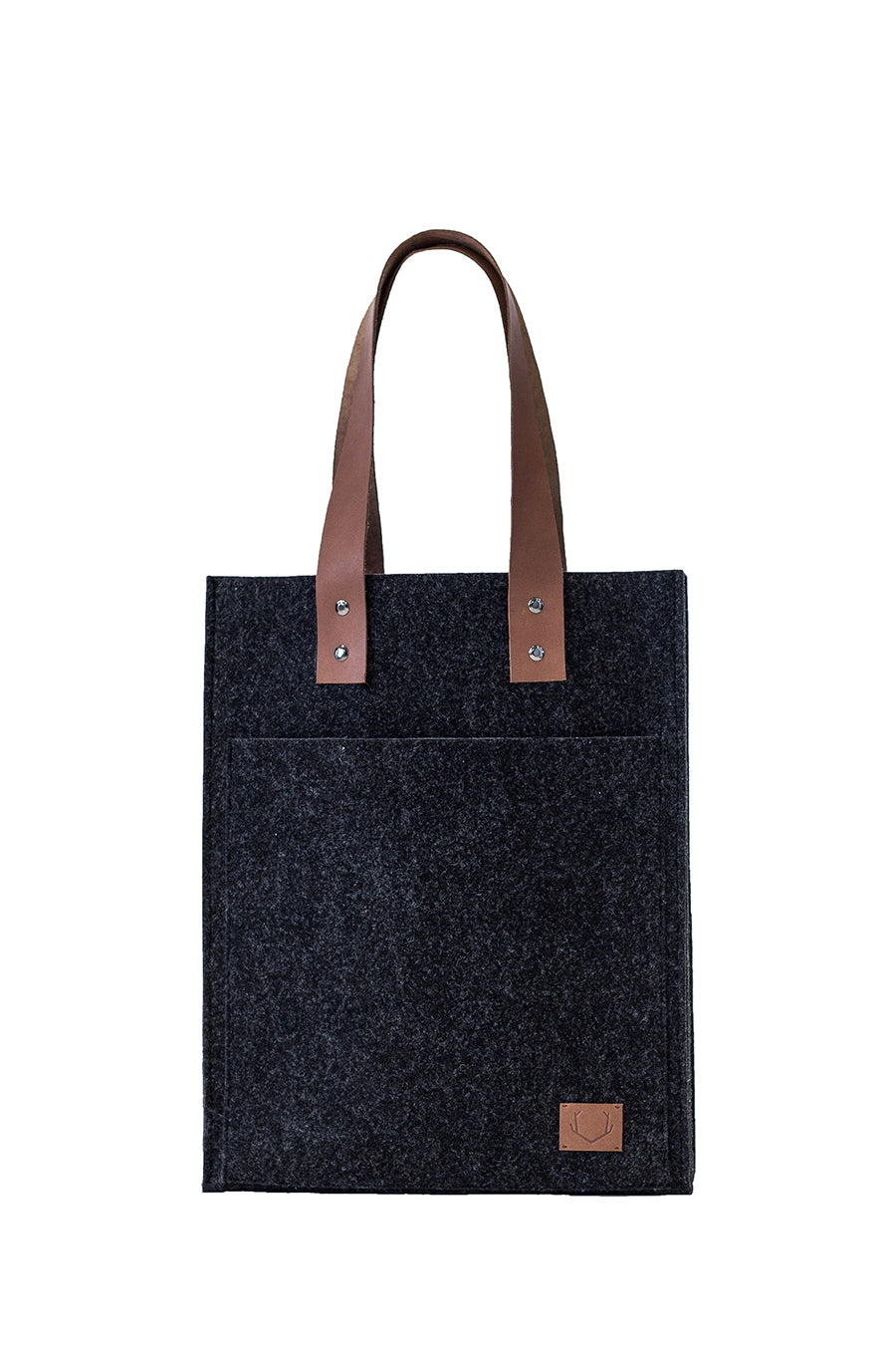 Shopper bag czarna eco filc, minimalistyczny design