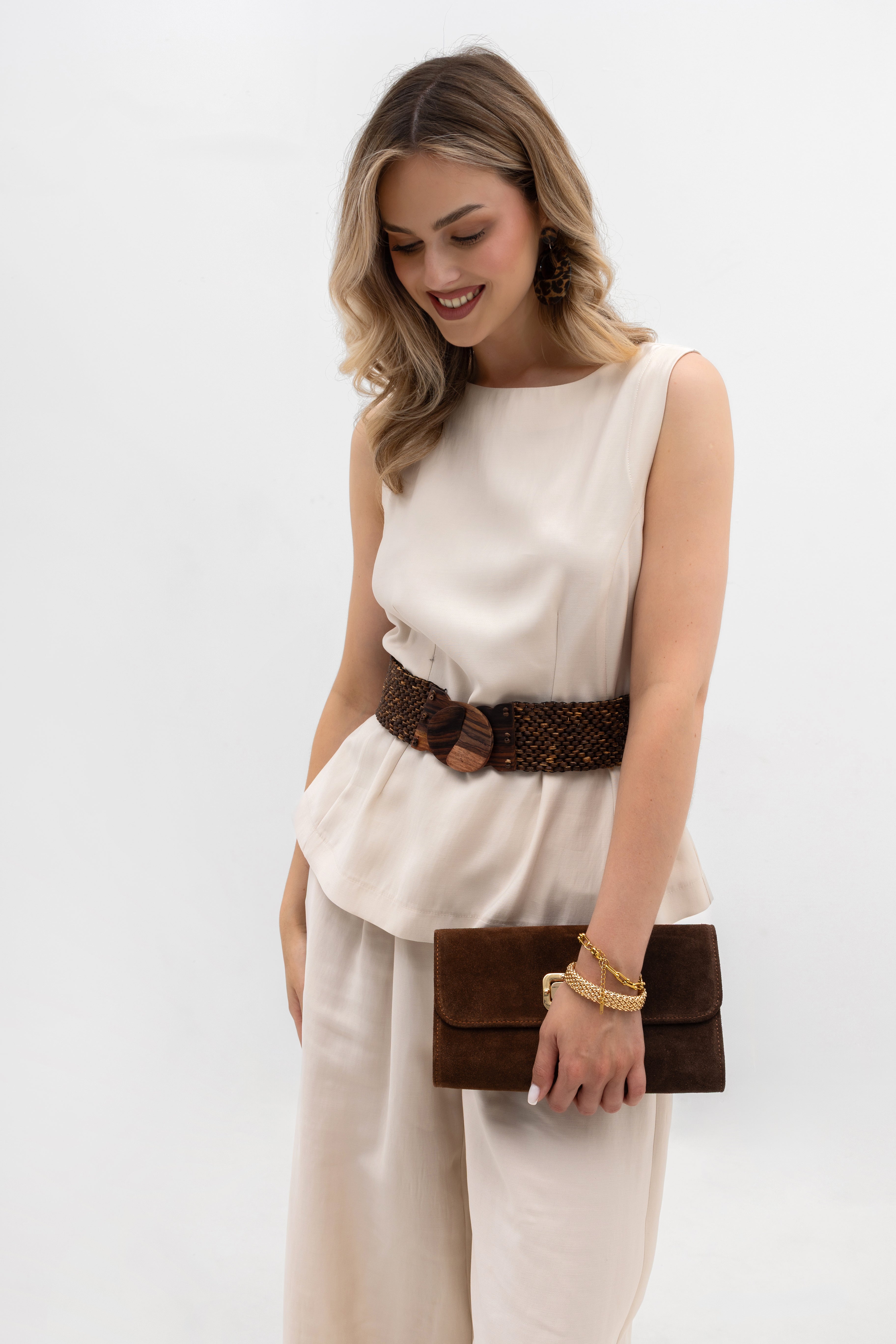 Taliowany top bez rękawów, doskonały na różne okazje | Bastet | Spironik.pl