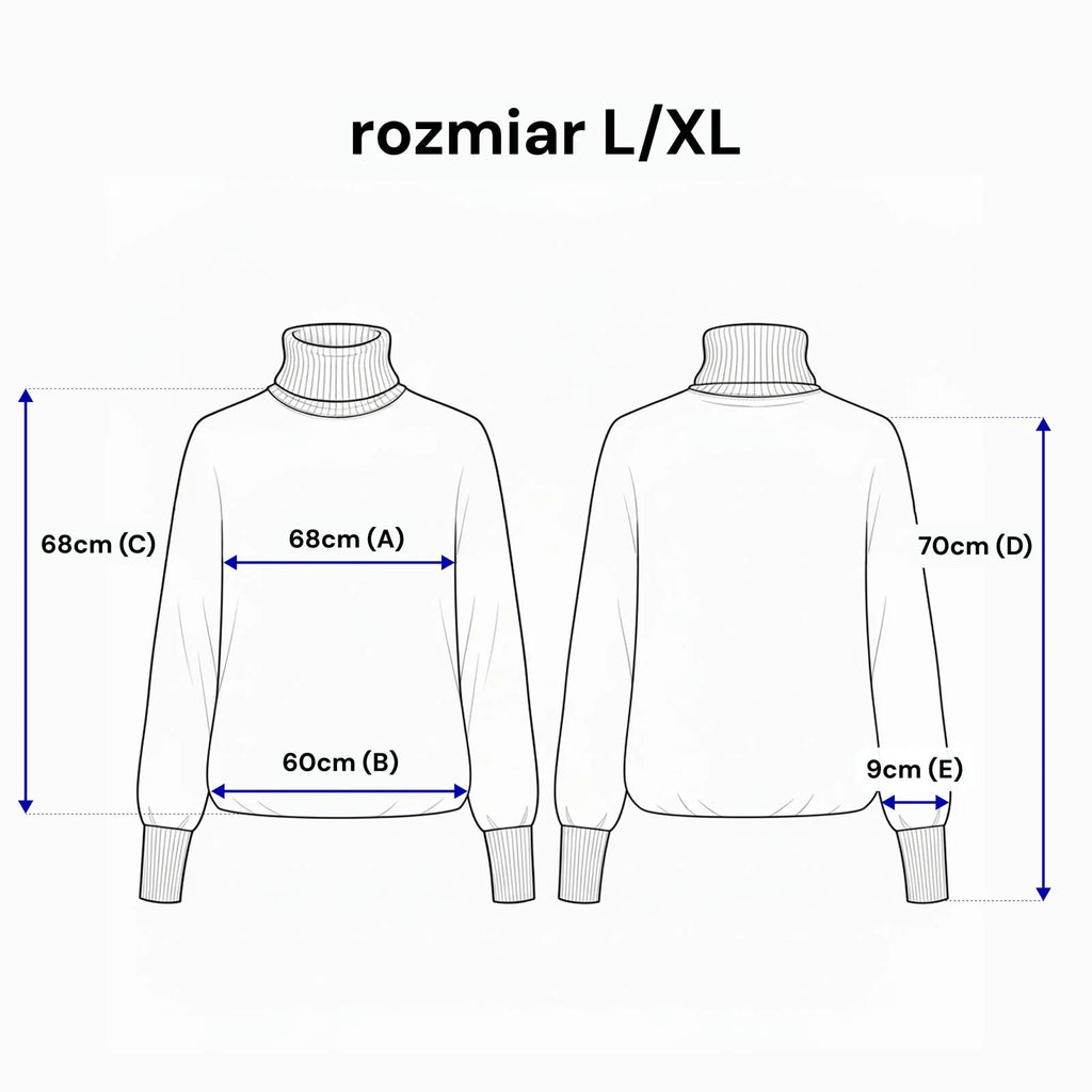 Gładki golf sweterkowy - Bastet by Agnieszka Włodarczyk. Kolor Brązowy