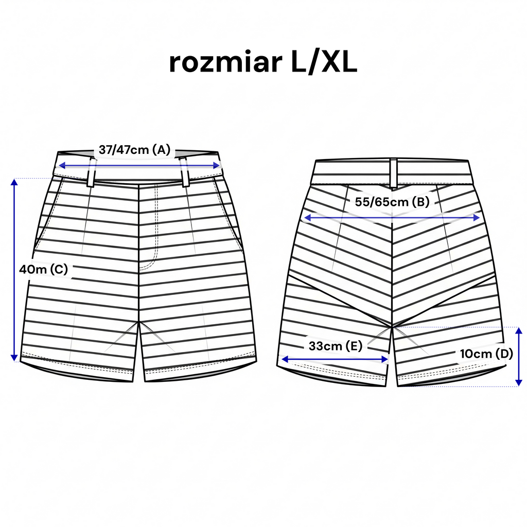 Luźne spodenki damskie w paski, idealne na casualowe wyjścia i odpoczynek | Bastet | Spironik.pl